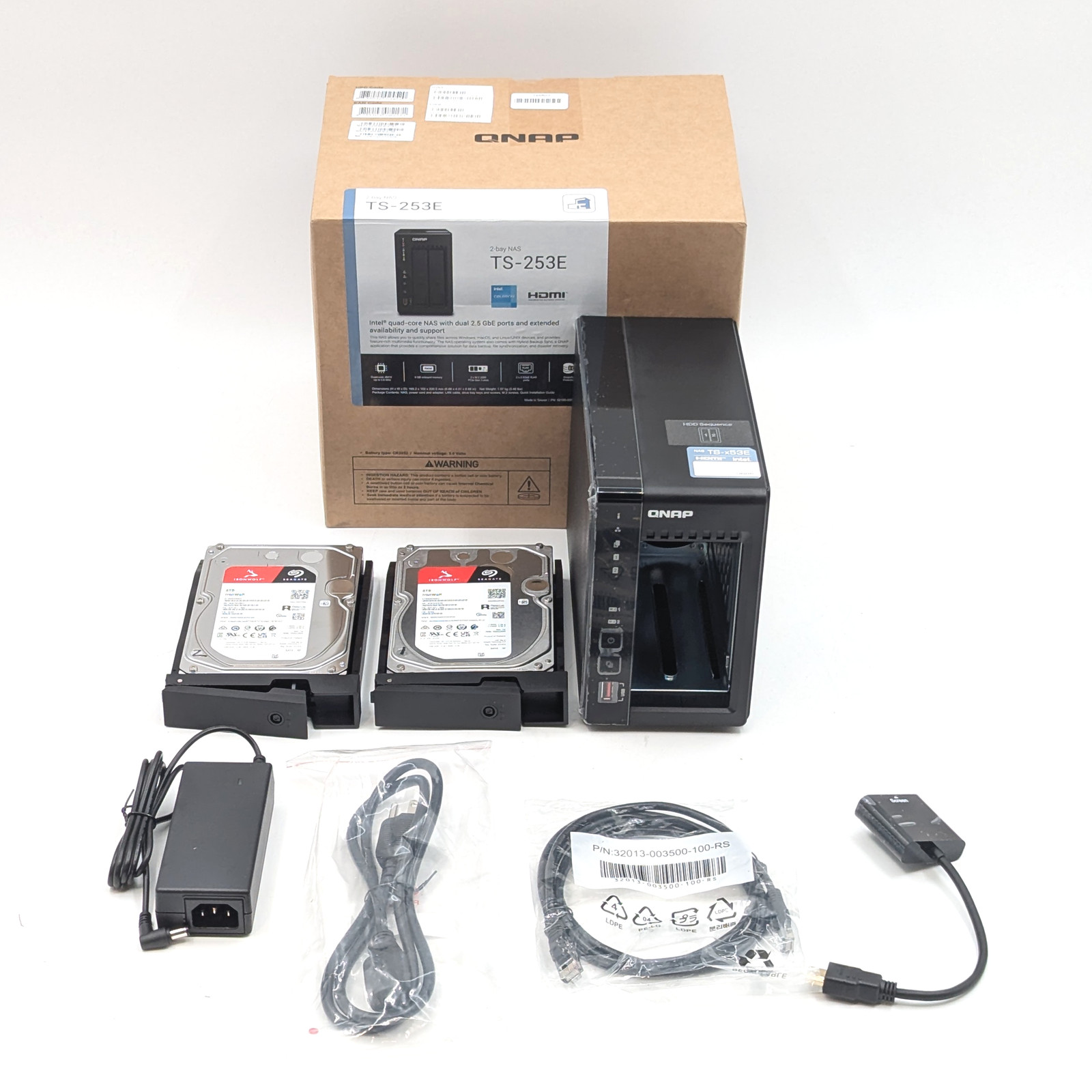 QNAP TS-253E 2-Bay NAS Enclousre w/ 2 x 8TB & Dual 2.5 GBE Ports (TS-253E-8G-US)