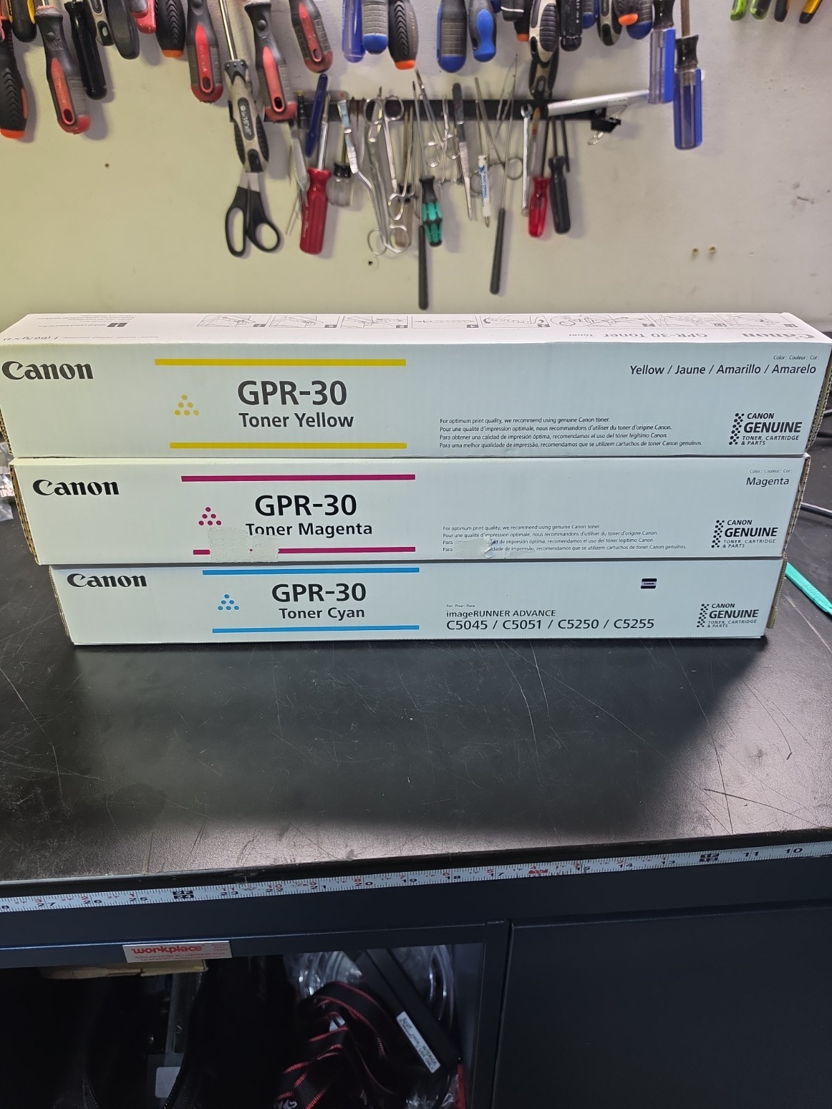 Lot Of 3: Canon GPR-30 Cyan/Magenta/Yellow Toner Cartridges