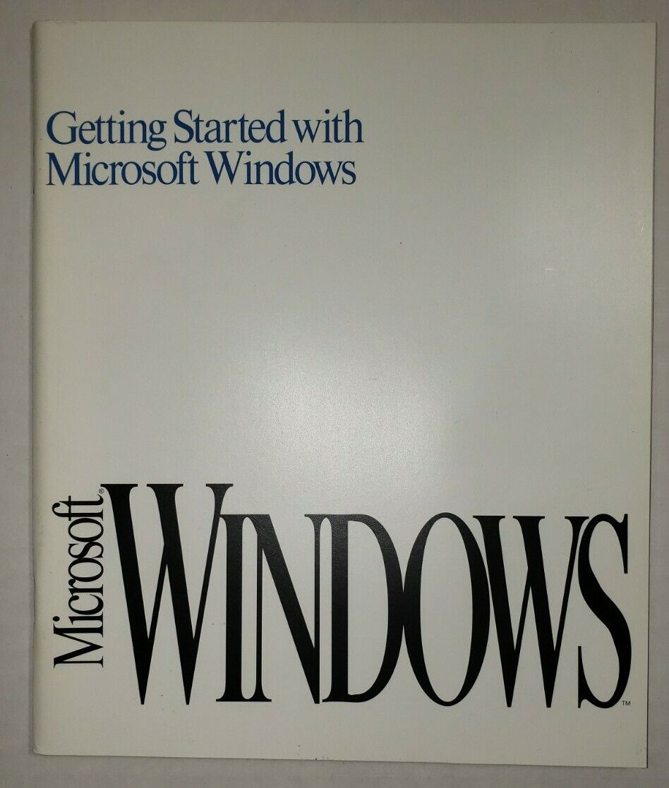 Vintage Getting Started with Microsoft Windows 3.1 User's Guide 1991 OEM Book