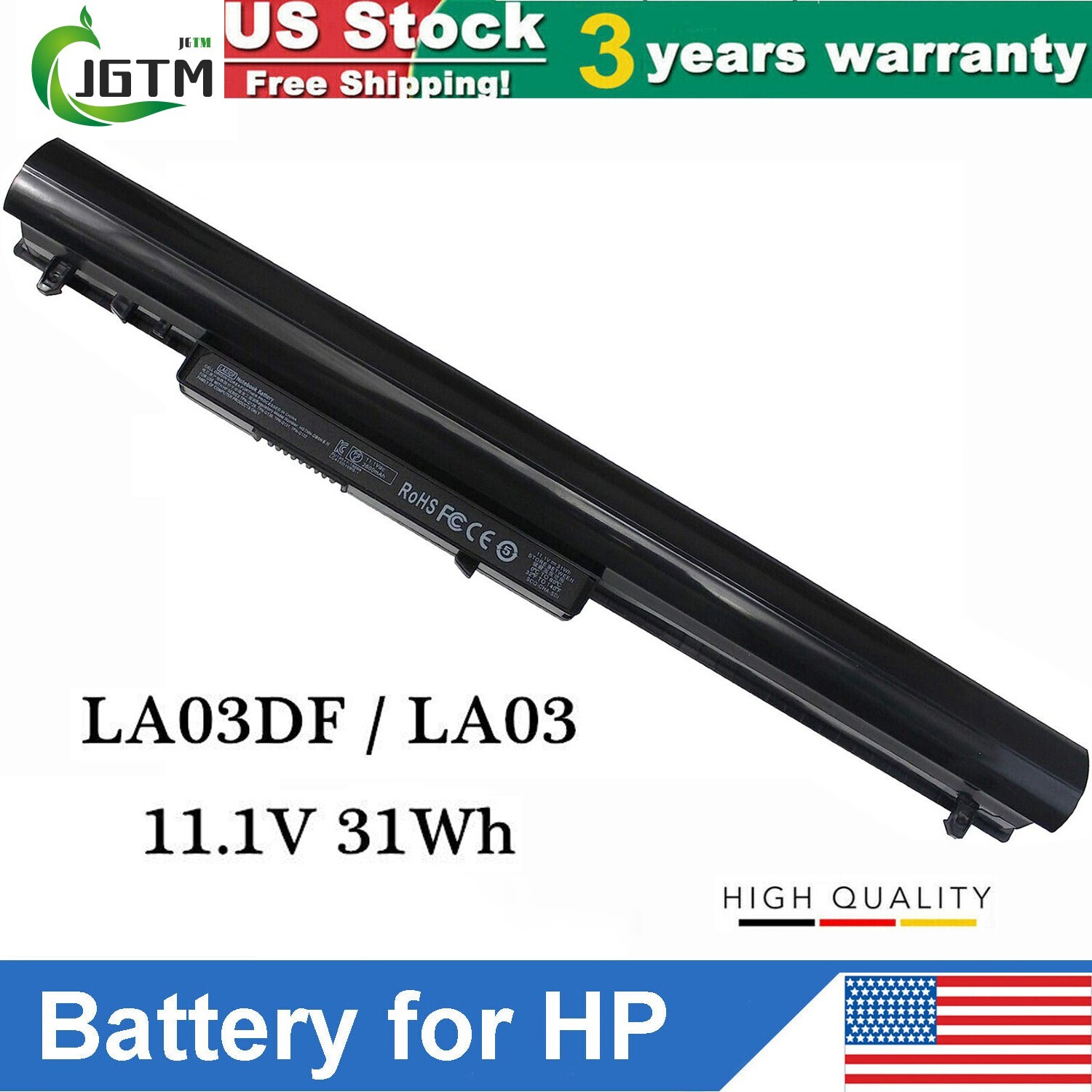 LA03 LA03DF Battery For HP 14-Y 15-F 776622-001 15-F001XX 15-F003DX 31Wh 11.1V