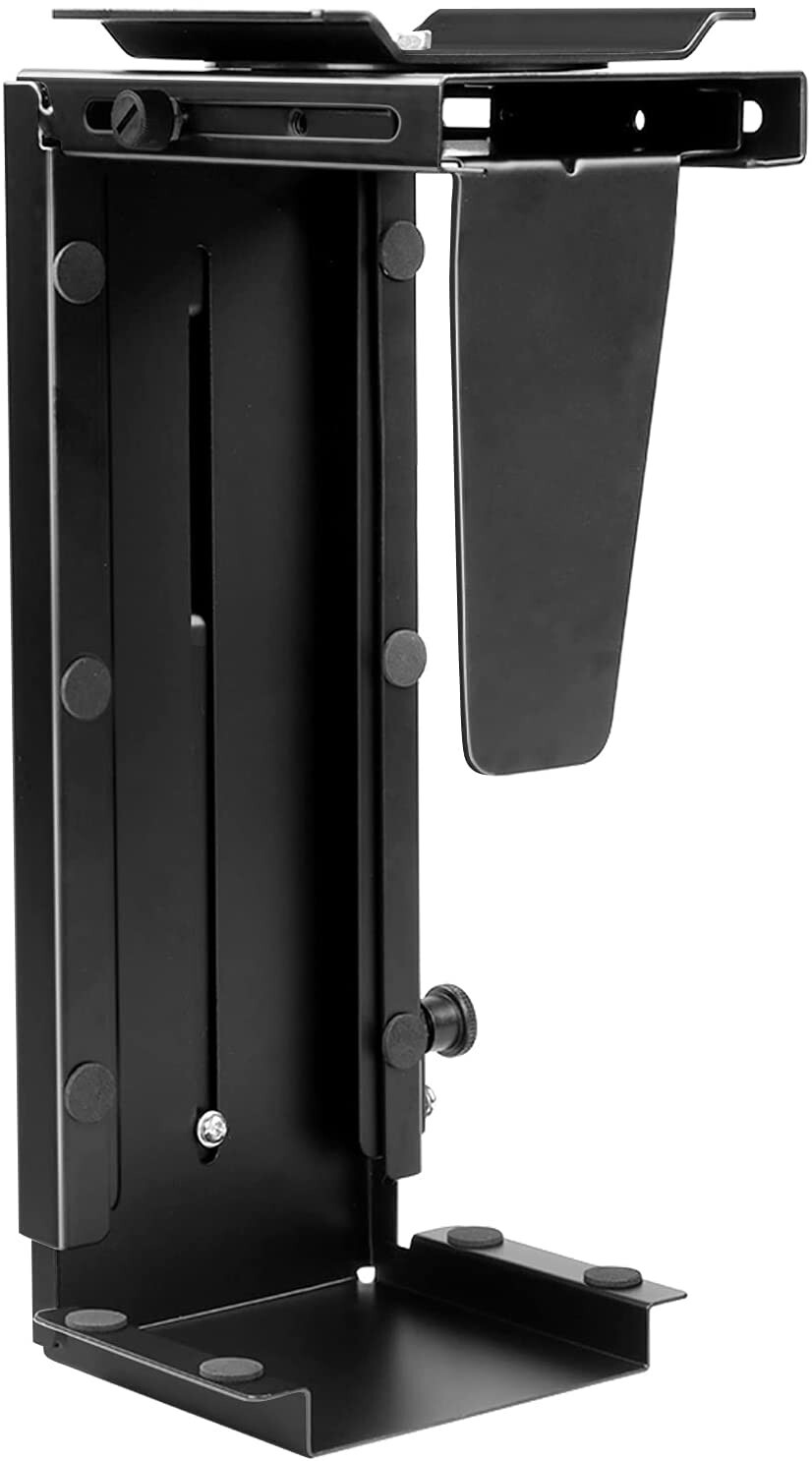 Adjustable Wall or Under Desk CPU PC Computer Case Tower Swivel Mount Holder