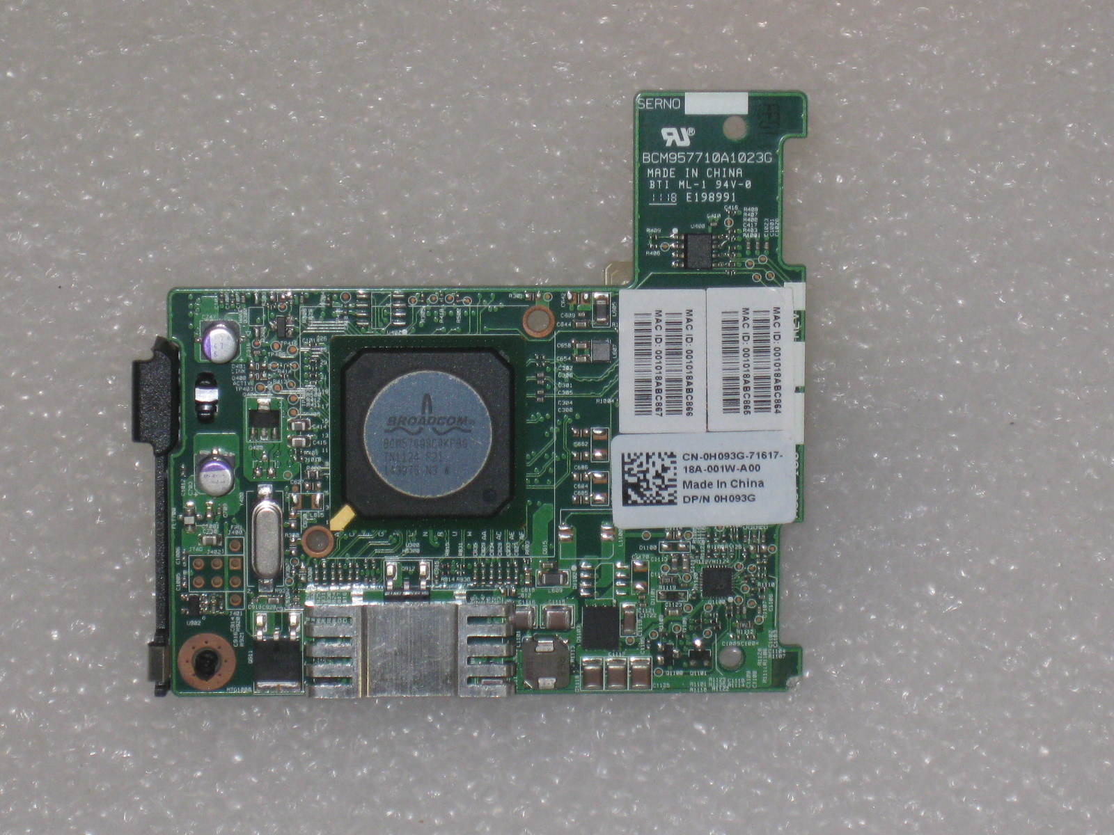  NEW Genuine Dell Broadcom 5709 PCI-E Ethernet Network Card H093G