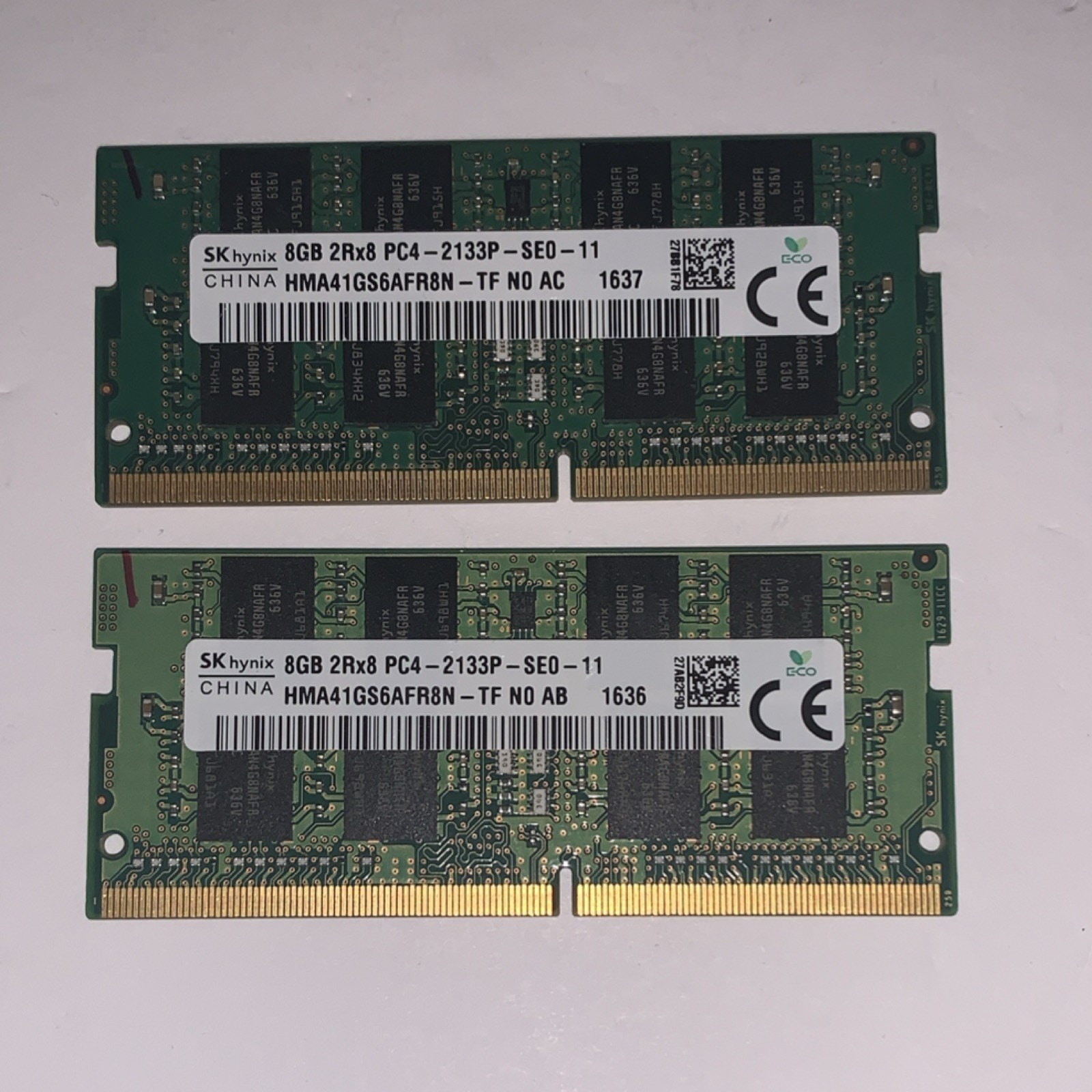 SK hynix 16GB (8GB x 2) 2Rx8 PC4-2133P SO-DIMM Laptop RAM HMA41GS6AFR8N-TF