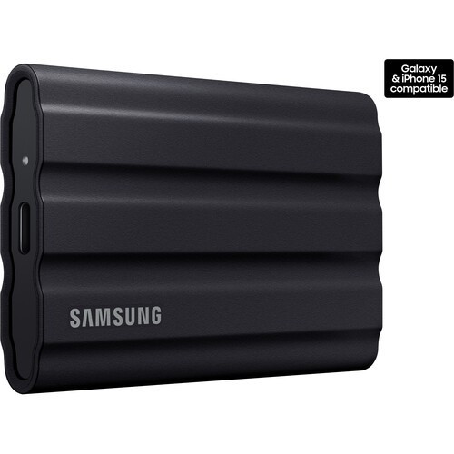 Samsung T7 Shield 1TB Portable SSD Black, IP65, USB 3.2 Gen2 