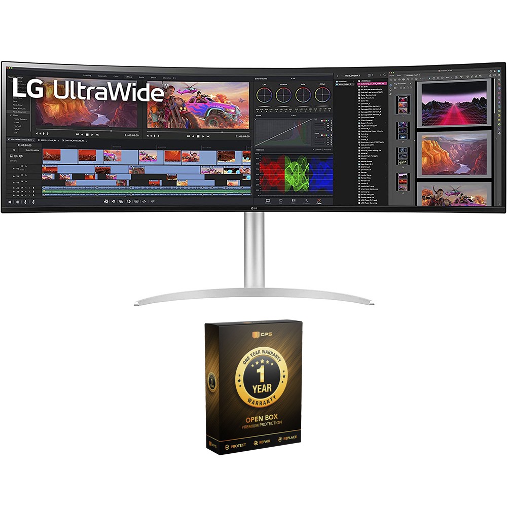 LG 49" 32:9 UWide Dual QHD Nano IPS Curved Monitor (49WQ95C-W) + 1 Year Warranty