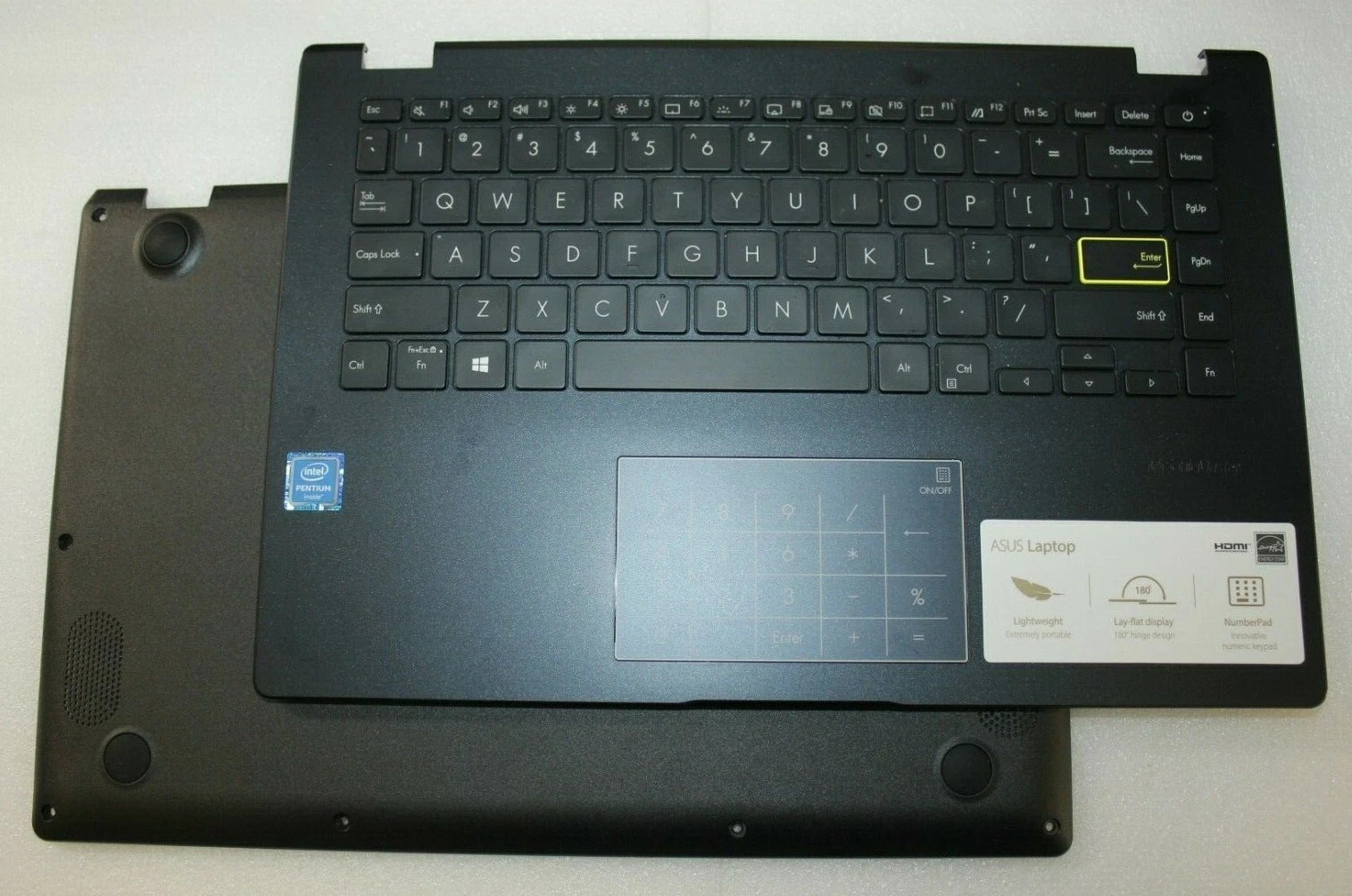 OEM Asus E410M / E410MA Palmrest Keyboard + Bottom Case 3BBKWTAJN00 3CBKWBAJN00