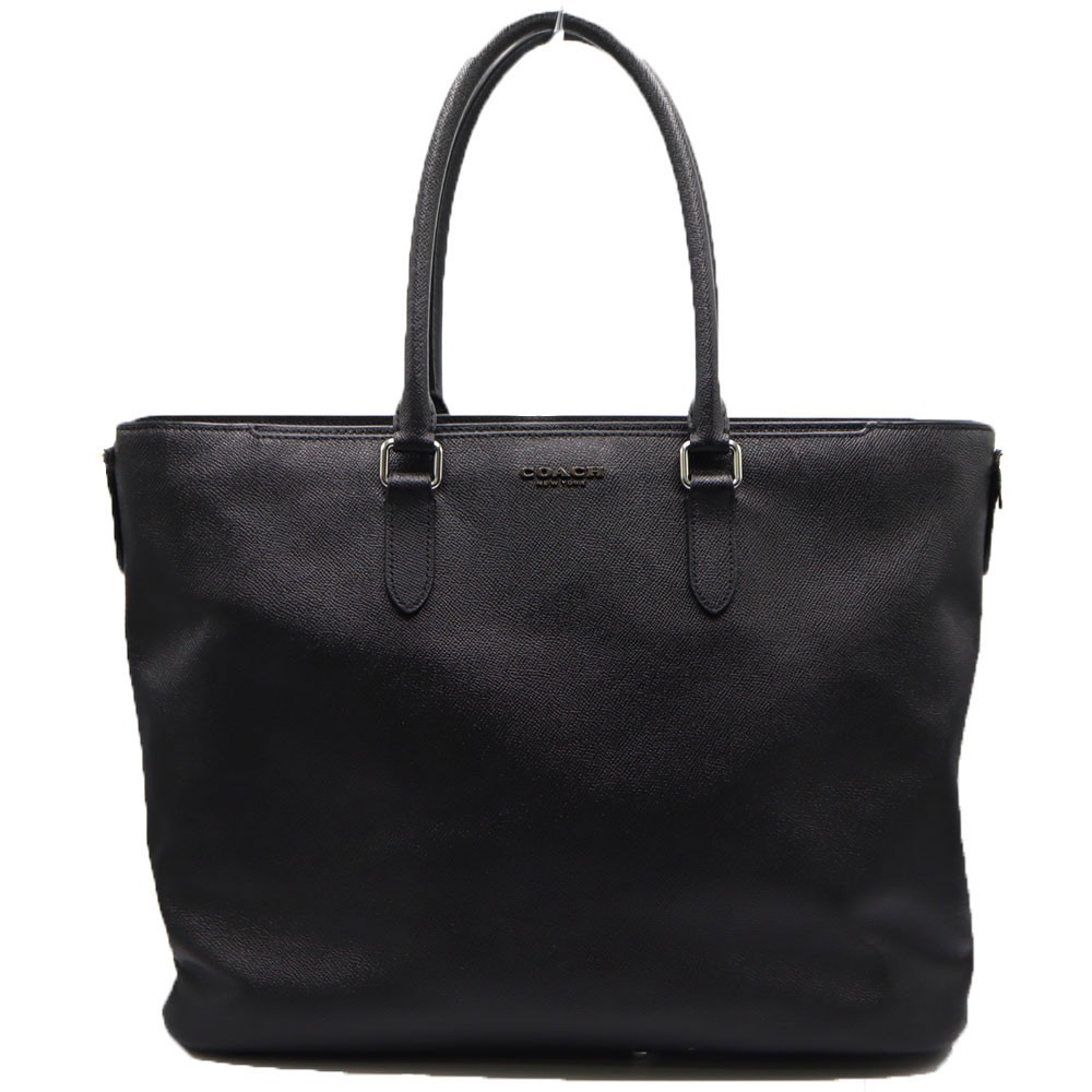 Coach C2842 Beckett 2WAY Business Tote Bag Leather Mens Black Shoulder Strap