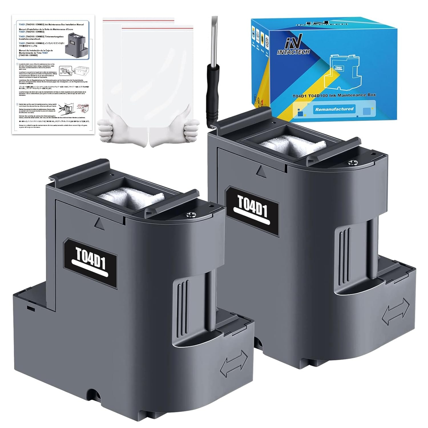 T04D1 Maintenance Box 2 Pack Compatible with Epson EcoTank Printers