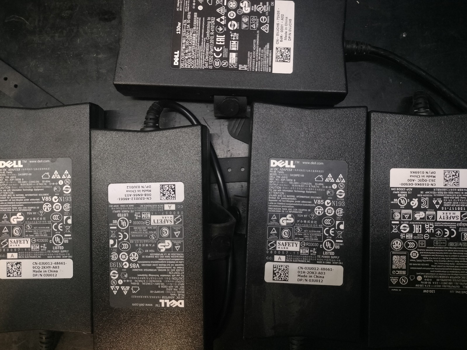 Lot x 5 Genuine DELL 130W PA-4E Adapter DA130PE1-00 CN-0JU012 0169K6 ADP-130DB