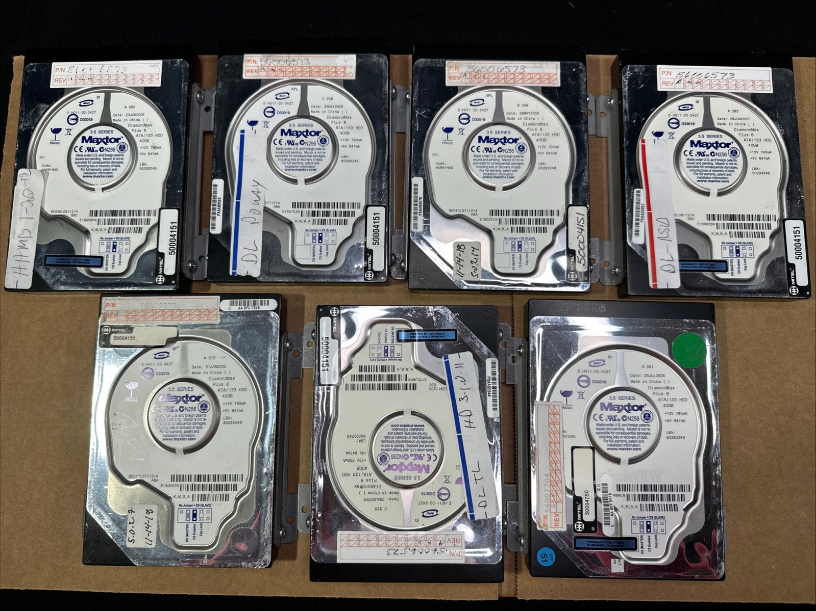 MAXTOR Fireball 3 40 GB Internal IDE 3.5 Series IDE Hard Drive 133 HDD Lot Of 7