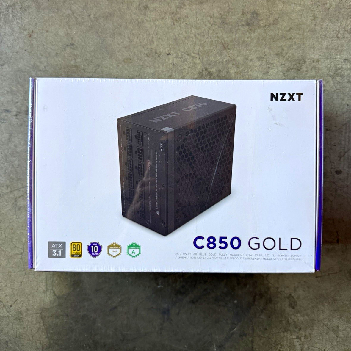 NZXT C850 Gold 850W ATX 3.1 Fully Modular Power Supply, Black
