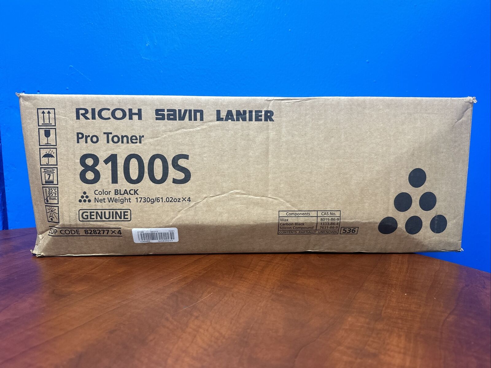 Ricoh Savin Lanier Pro Toner 8100s (828277) 4 Count Box