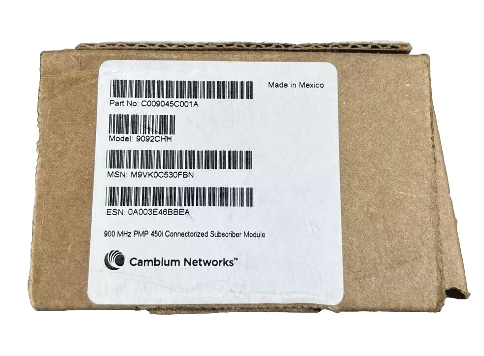 Cambium Networks PMP450i 900MHz Connectorized SM PN: C009045C001A