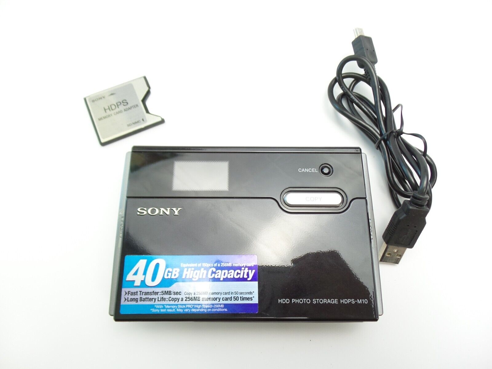 Sony hdps-m10 hdd Portable Photo Storage Drive Compact Flash Reader