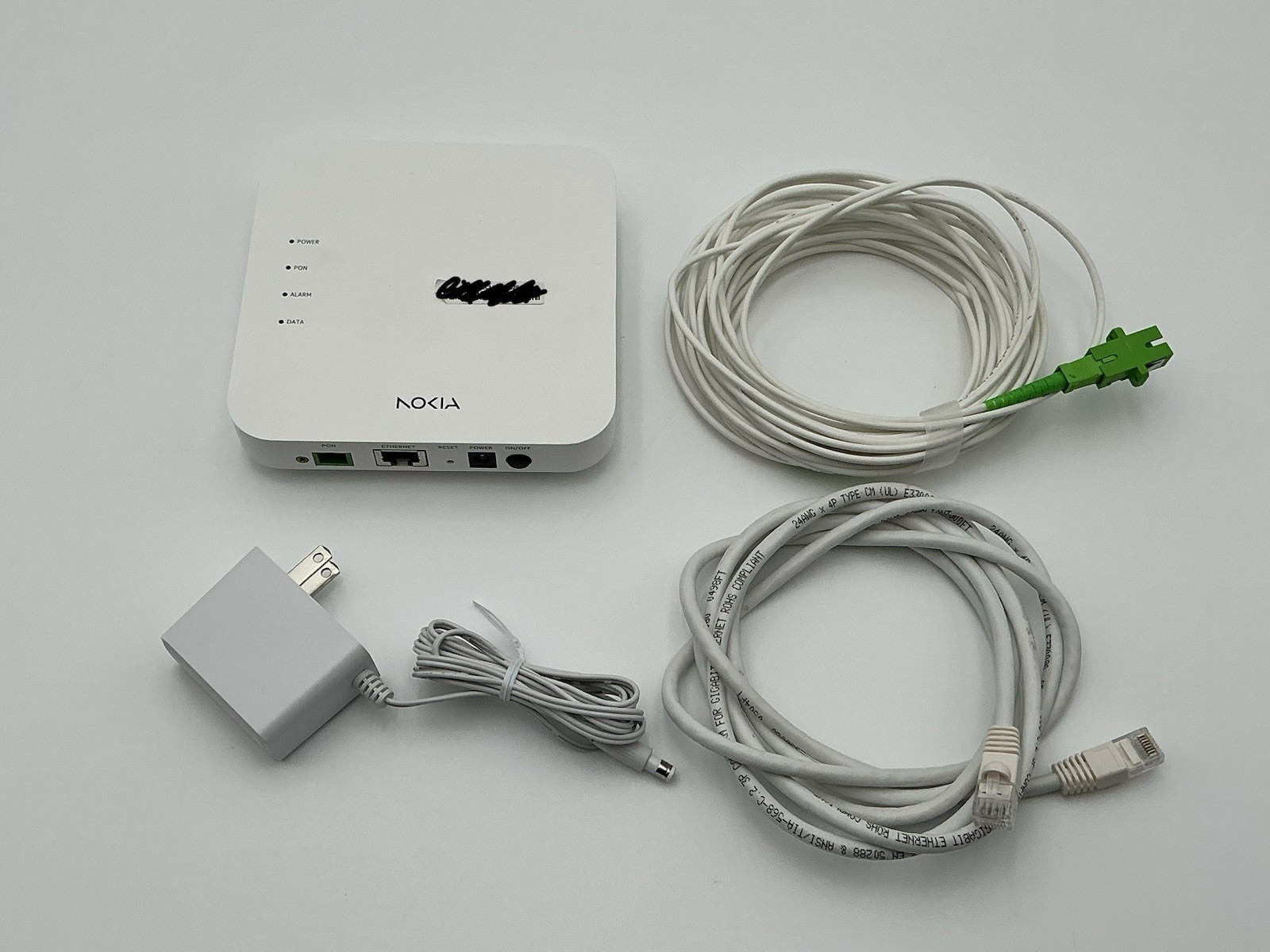 Nokia XS-010X-Q Optical Network Terminal With Power Cord and Fiber/ethernet