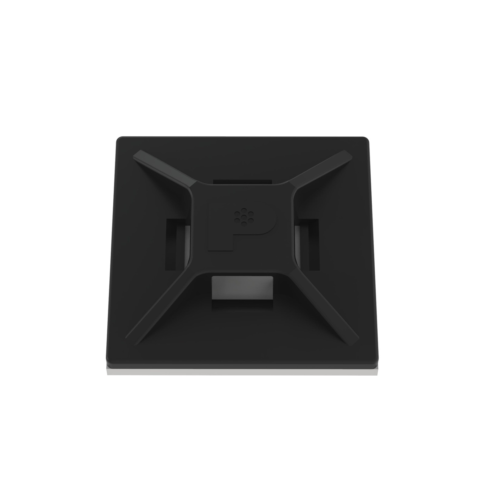 PANDUIT Mounting Base with Rubber Adhesive Tape, Black, Pack of 100 (ABMM-A-C20)
