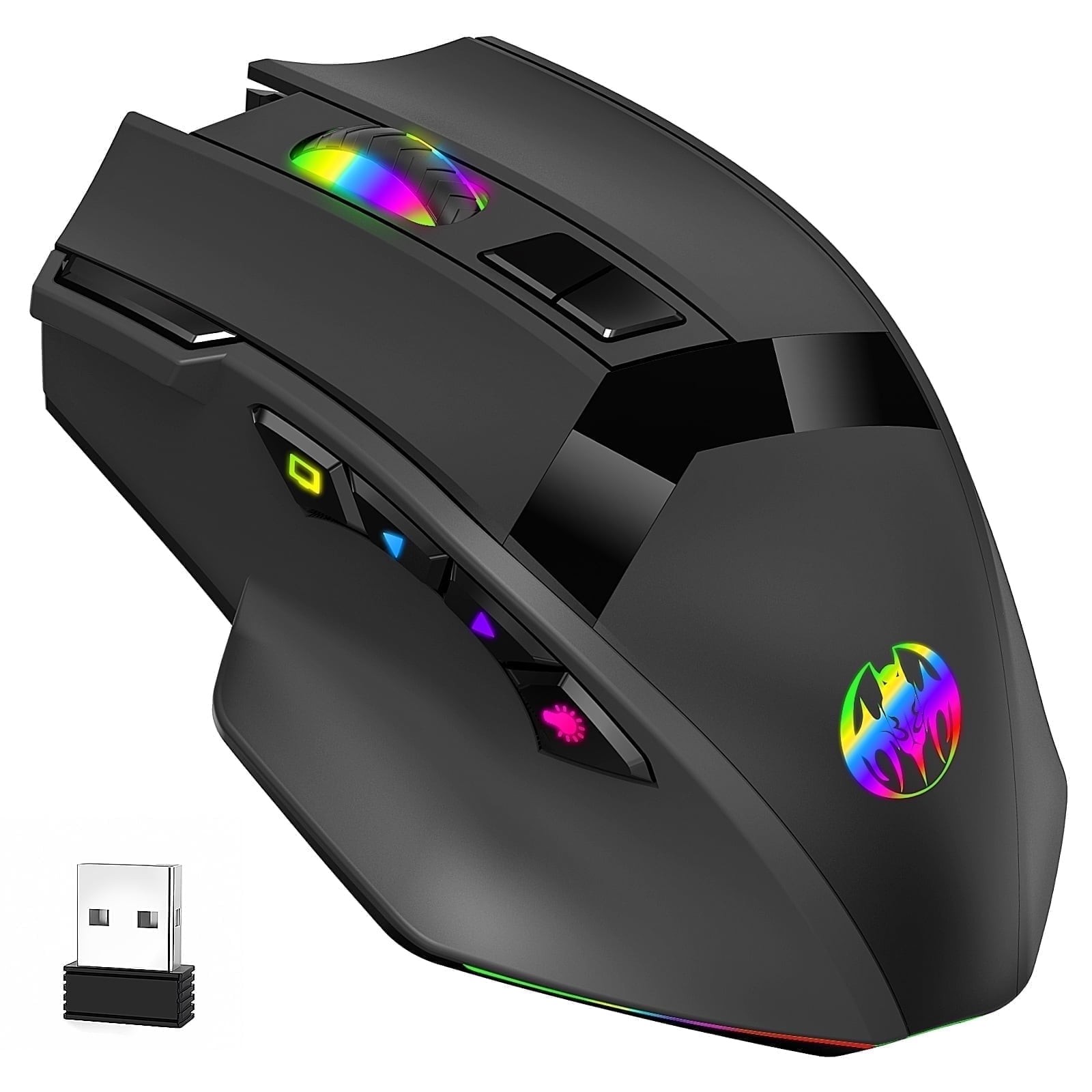 Wireless Gaming Mouse, 16000DPI Adjustable, Bluetooth 5.2&2.4GHz Dual Mode,Black