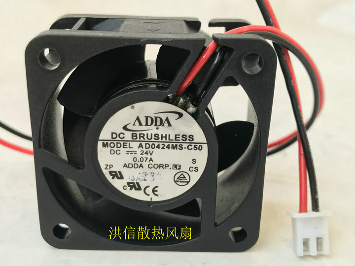 1pcs   ADDA 4020 AD0424MS-C50 24V 0.07A 4CM 2-wire inverter cooling fan