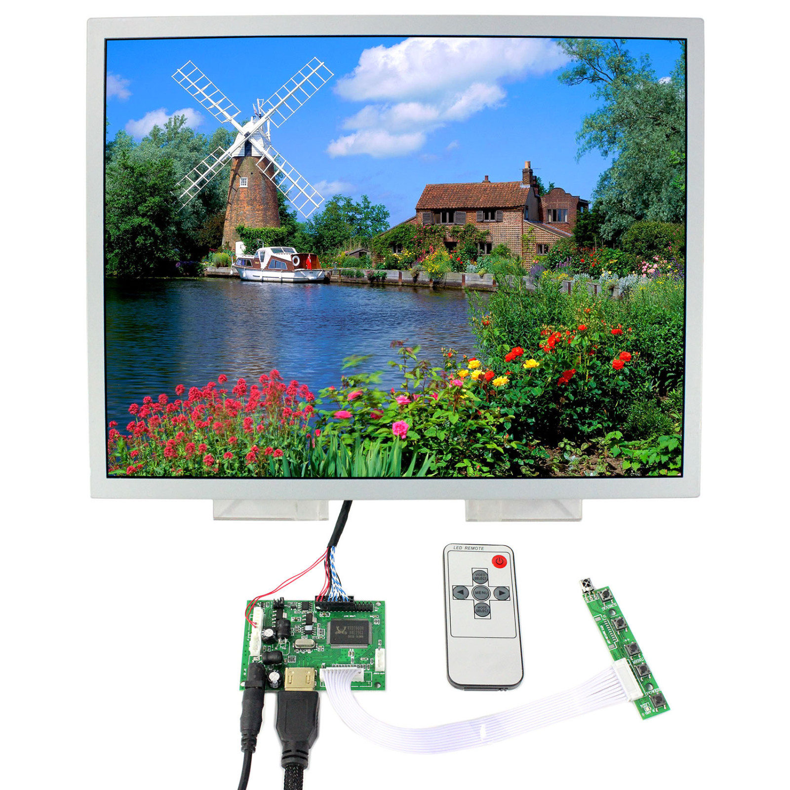 HD LCD Controller Board  With 15" LQ150X1LW94 1024x768 IPS LCD Screen