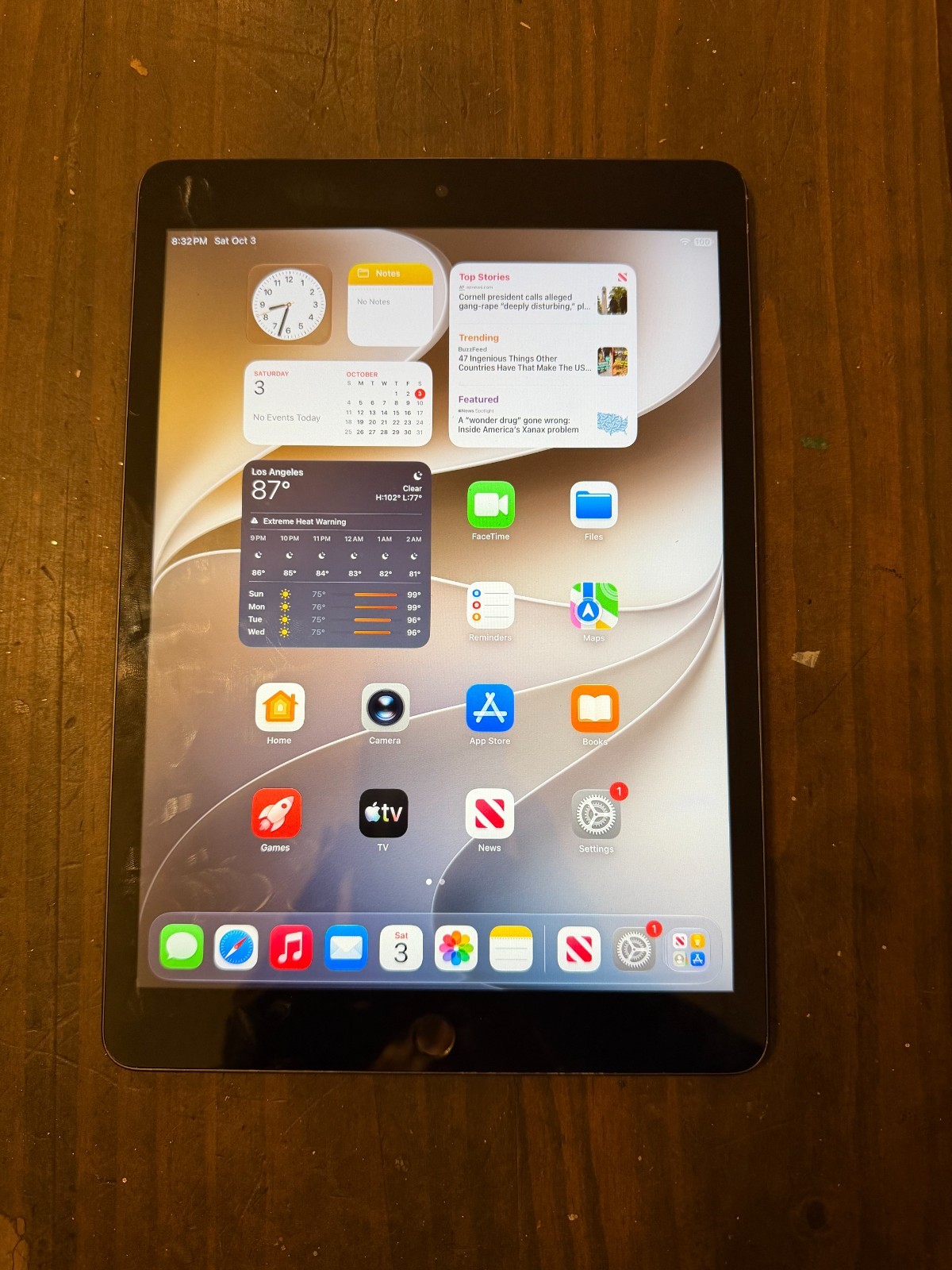 Apple iPad 9th Gen 64GB Space Gray Wi-Fi 10.2" A2602 - Replaced Screen **READ**