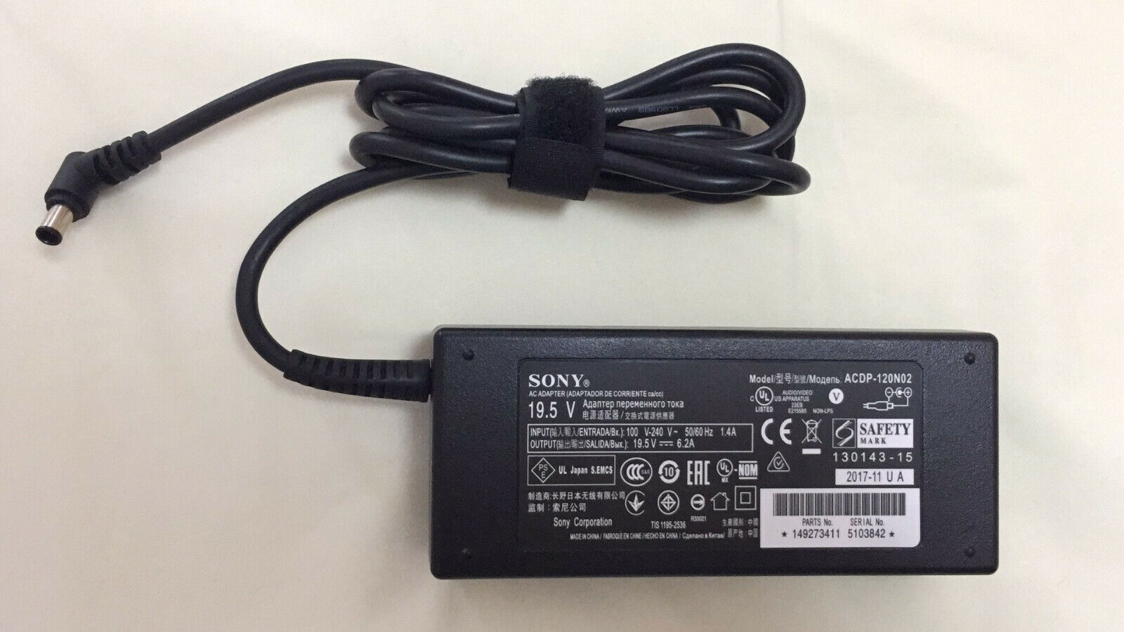 Original SONY 19.5V 6.2A 120W Charger fit Sony TV KDL-50W700B Adapter