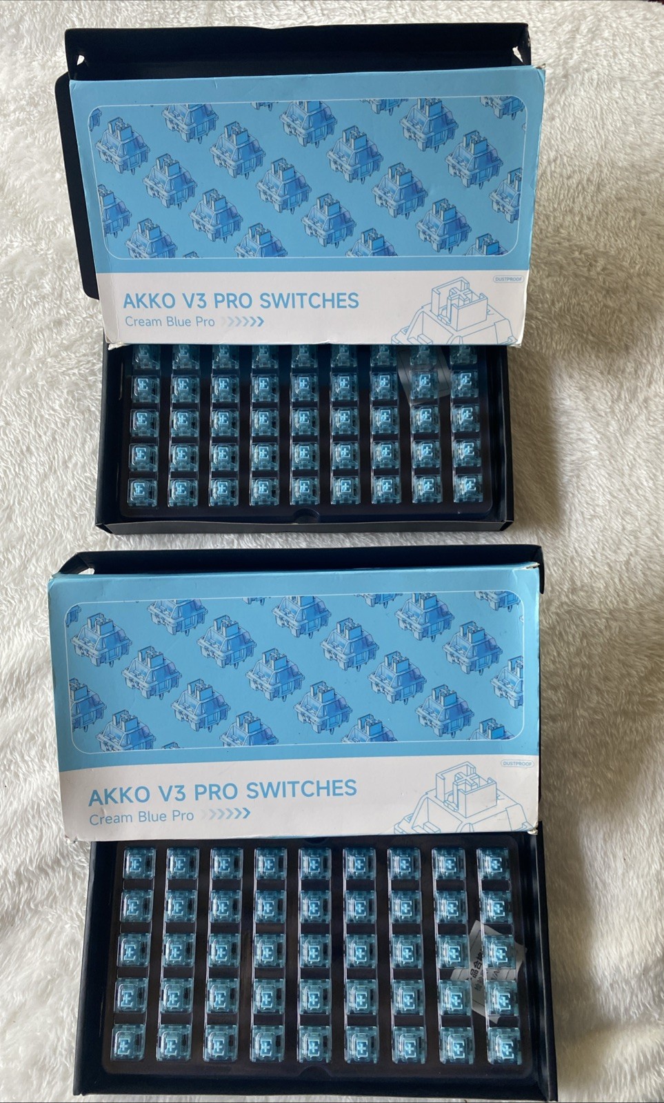 (2) Boxes Akko V3 Cream Blue Pro Keyboard Switch with Dustproof Stem