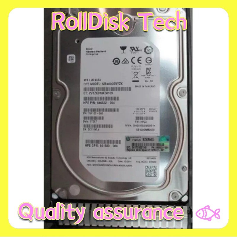 New HPE 872491-B21 872772-001 4TB 7.2K SATA 6G 3.5" SC Midline HDD Hard Drive