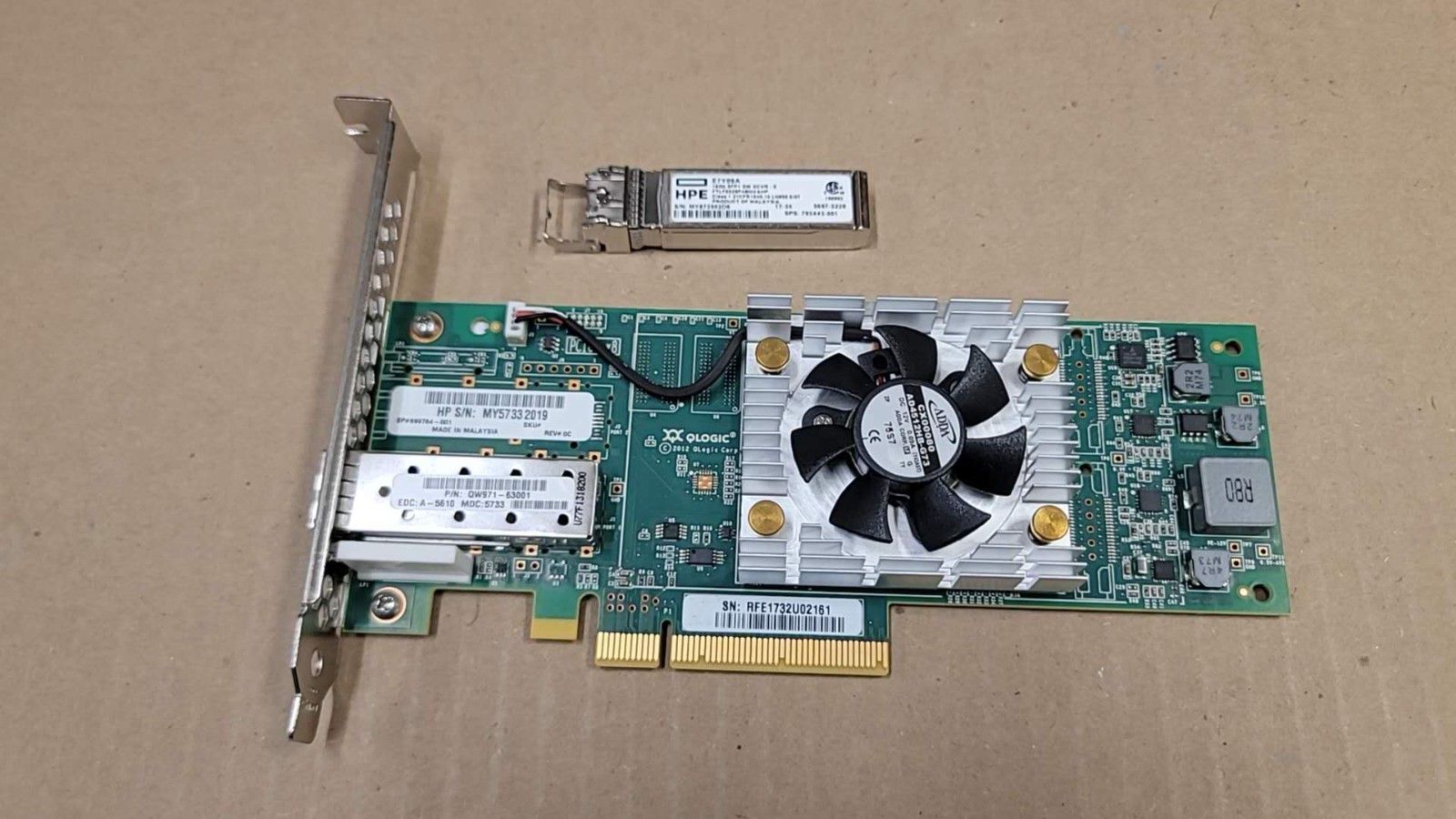 HP Qlogic QLE2660-HP QW971-63001 StoreFabric SN1000Q 16GB  1 port W/SFP Long