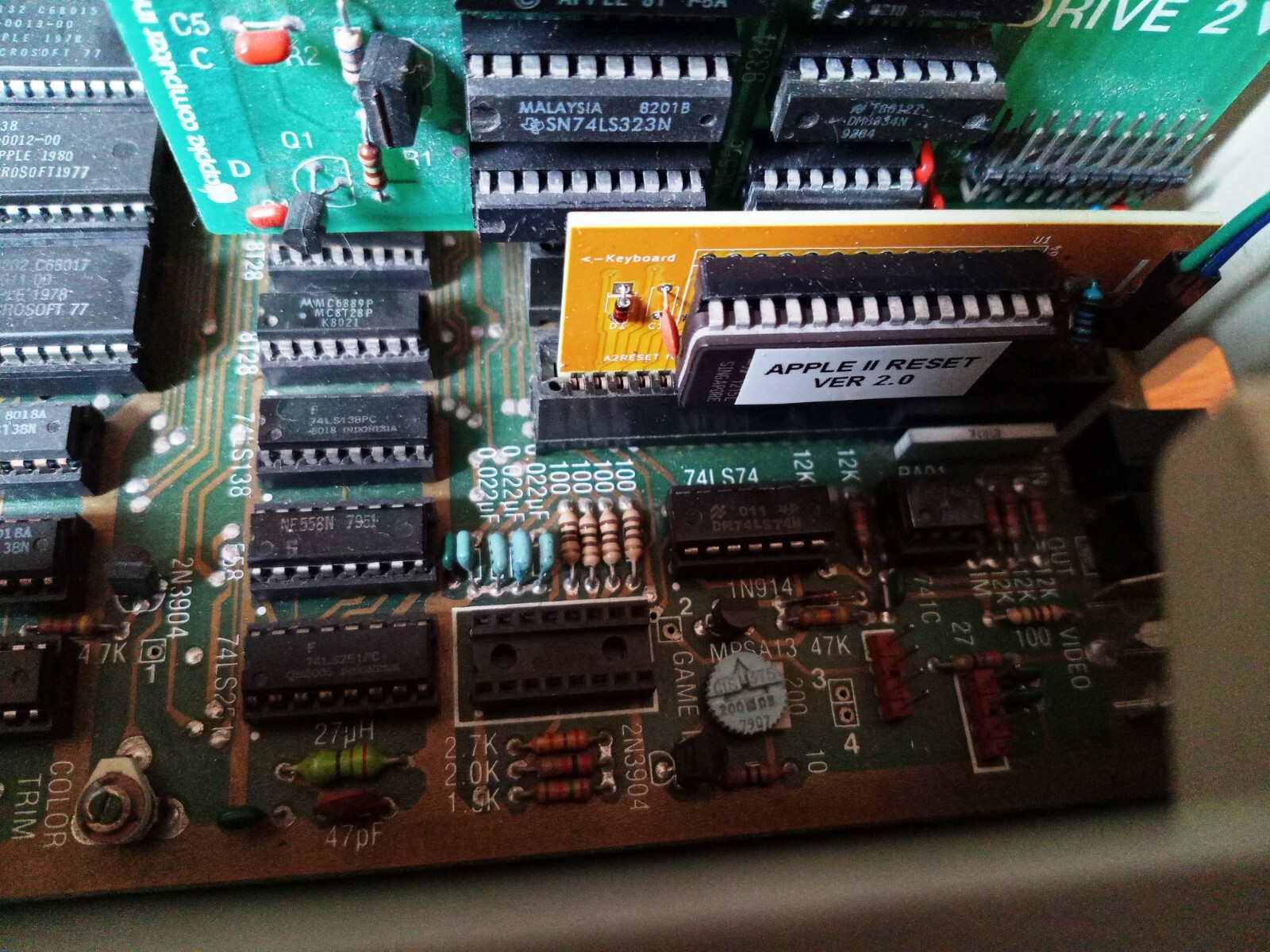 Apple II Cold RESET Card New Version 2.0 II Plus