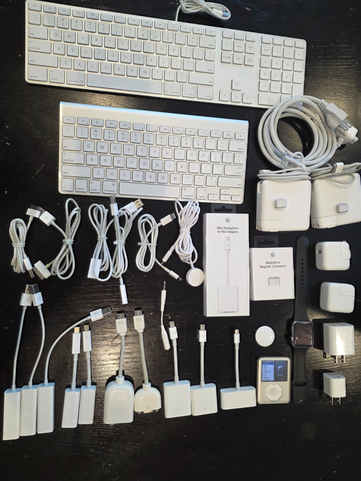 Lot of Apple OEM Accessories Keyboard iPod Network Display Power Adapters READ