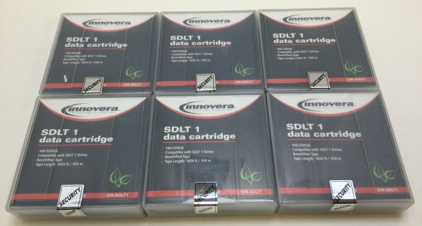 Lot of 5 Innovera SDLT 1, 160GB/320GB Data Cartridge, 
