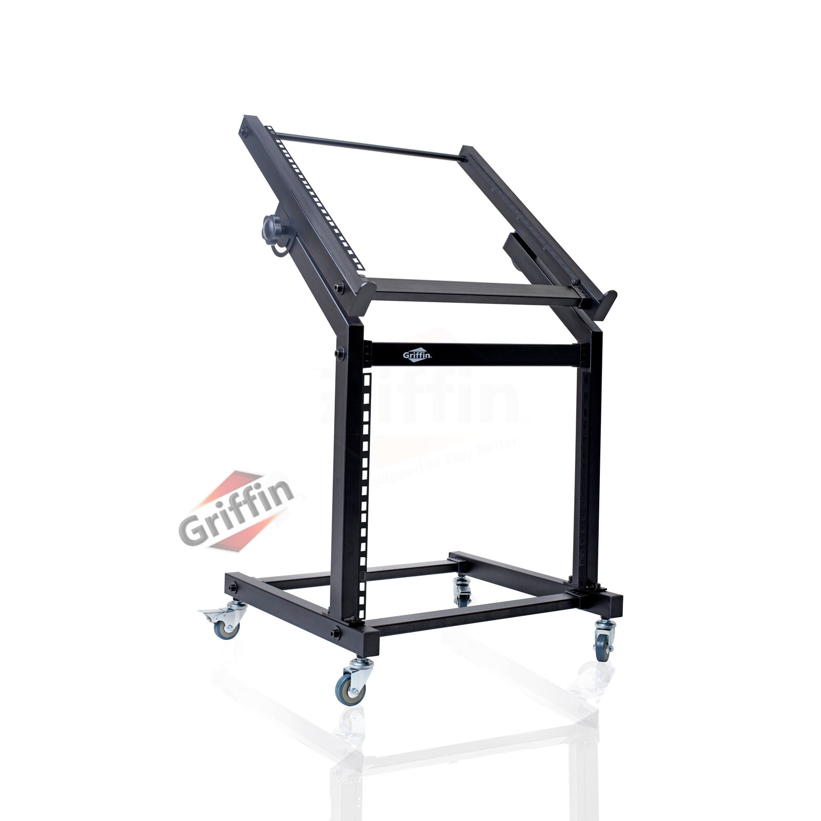 GRIFFIN Rack Mount Stand  Music Studio Recording Mixer Cart Rail Gear Holder