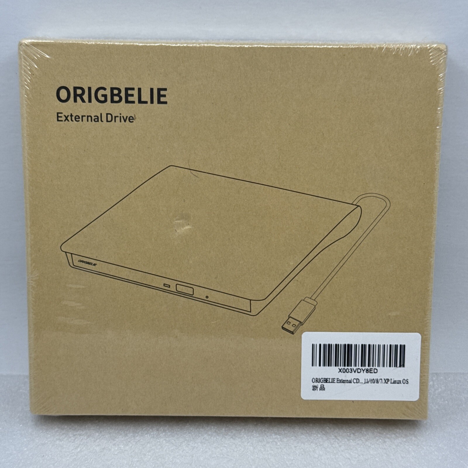 Origbelie External CD/DVD Drive for Laptop, USB 3.0 CD Burner BT524 Laptop PC
