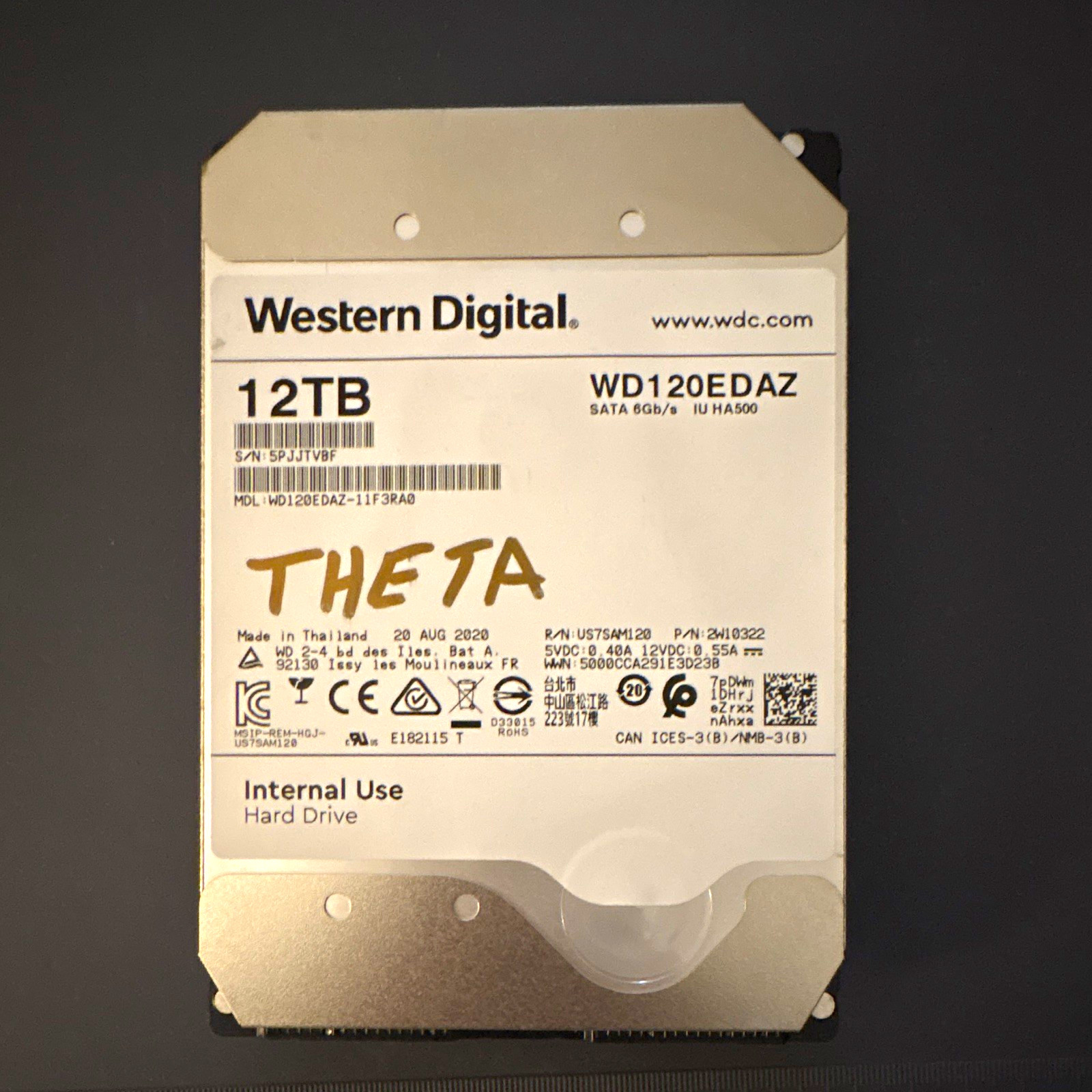Western Digital WD 12TB 3.5in SATA III 6Gb/s 5400RPM 256MB WD120EDAZ