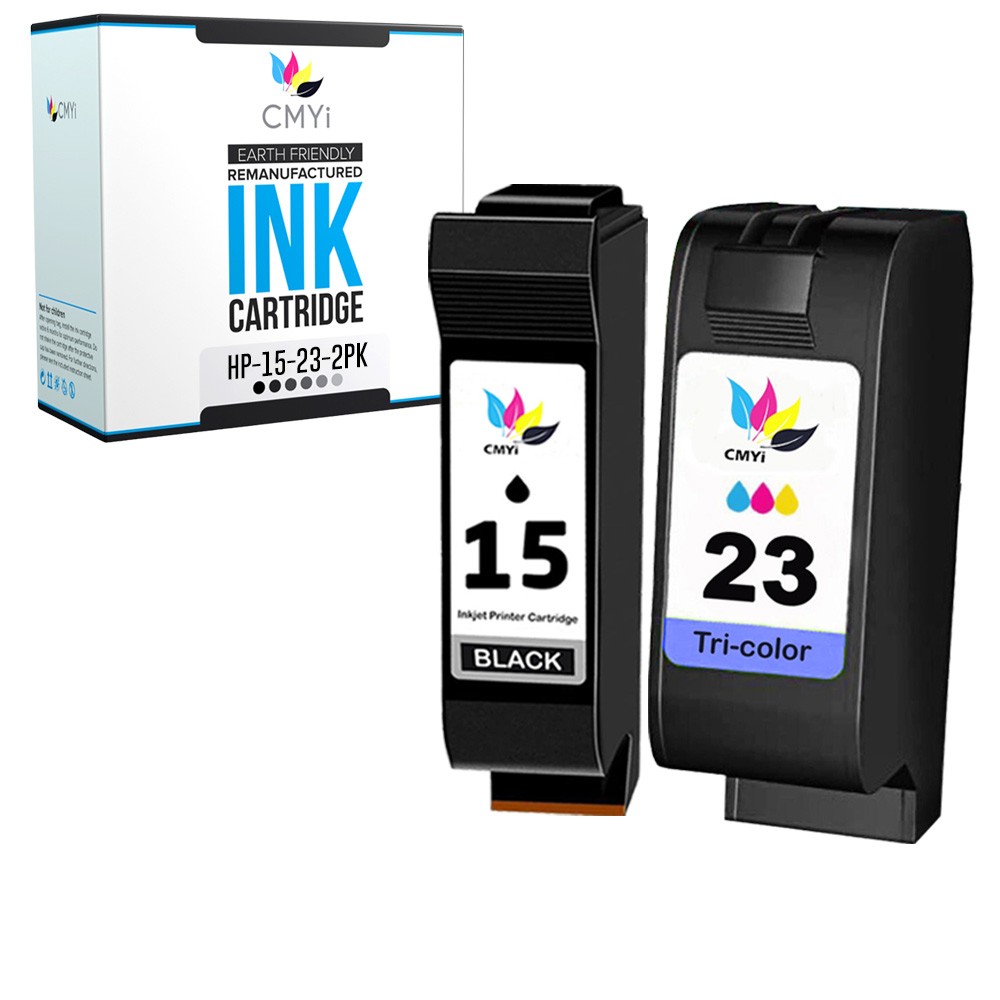 2-PK Compatible HP 15 23 Ink Cartridges Combo Pack for DeskJet 810 810C 812 812C