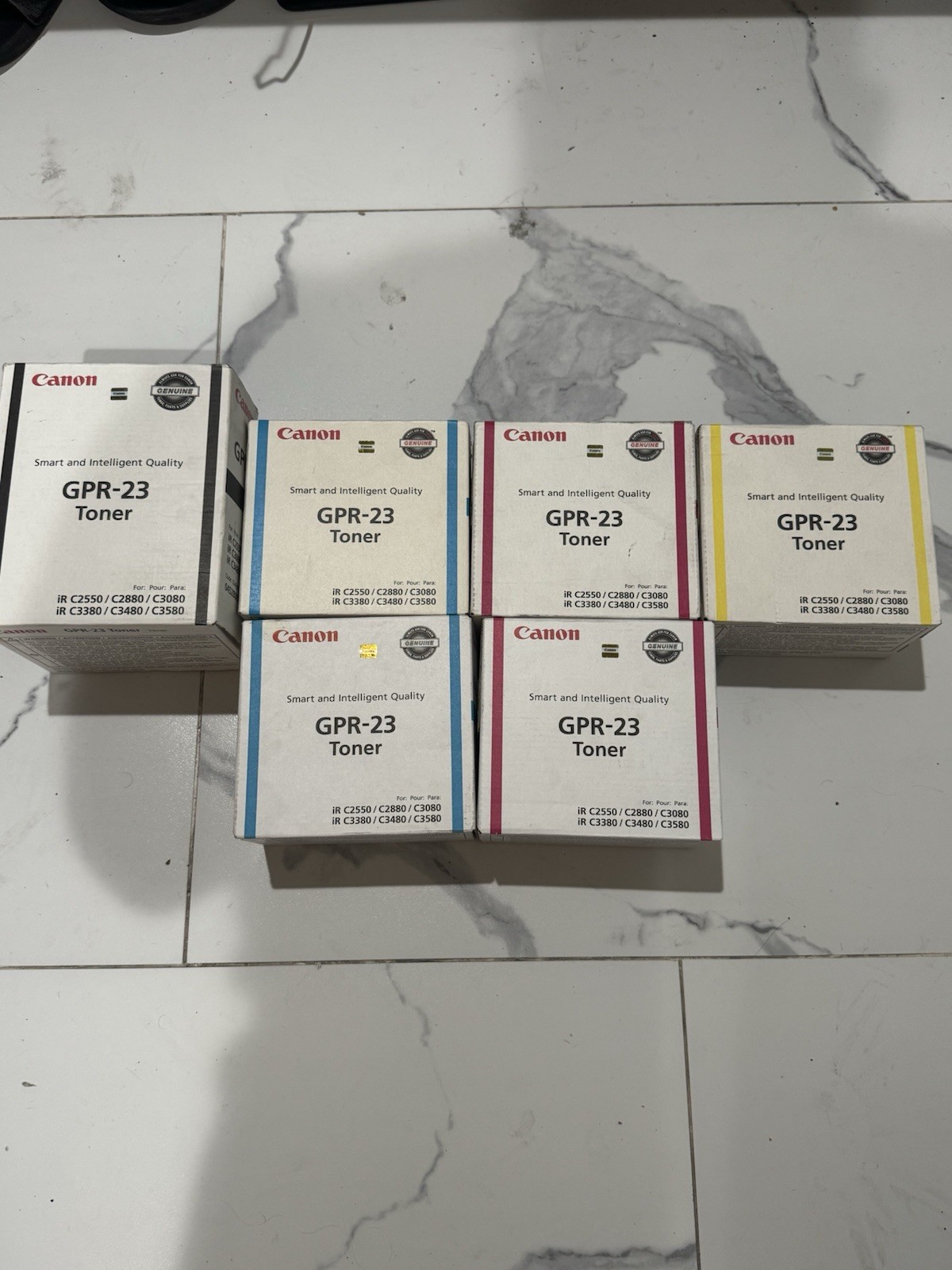 Canon GPR23 Toner Cartridge Set of x6 0452B003, 0453B003, 0455B003, 0454B003 NEW