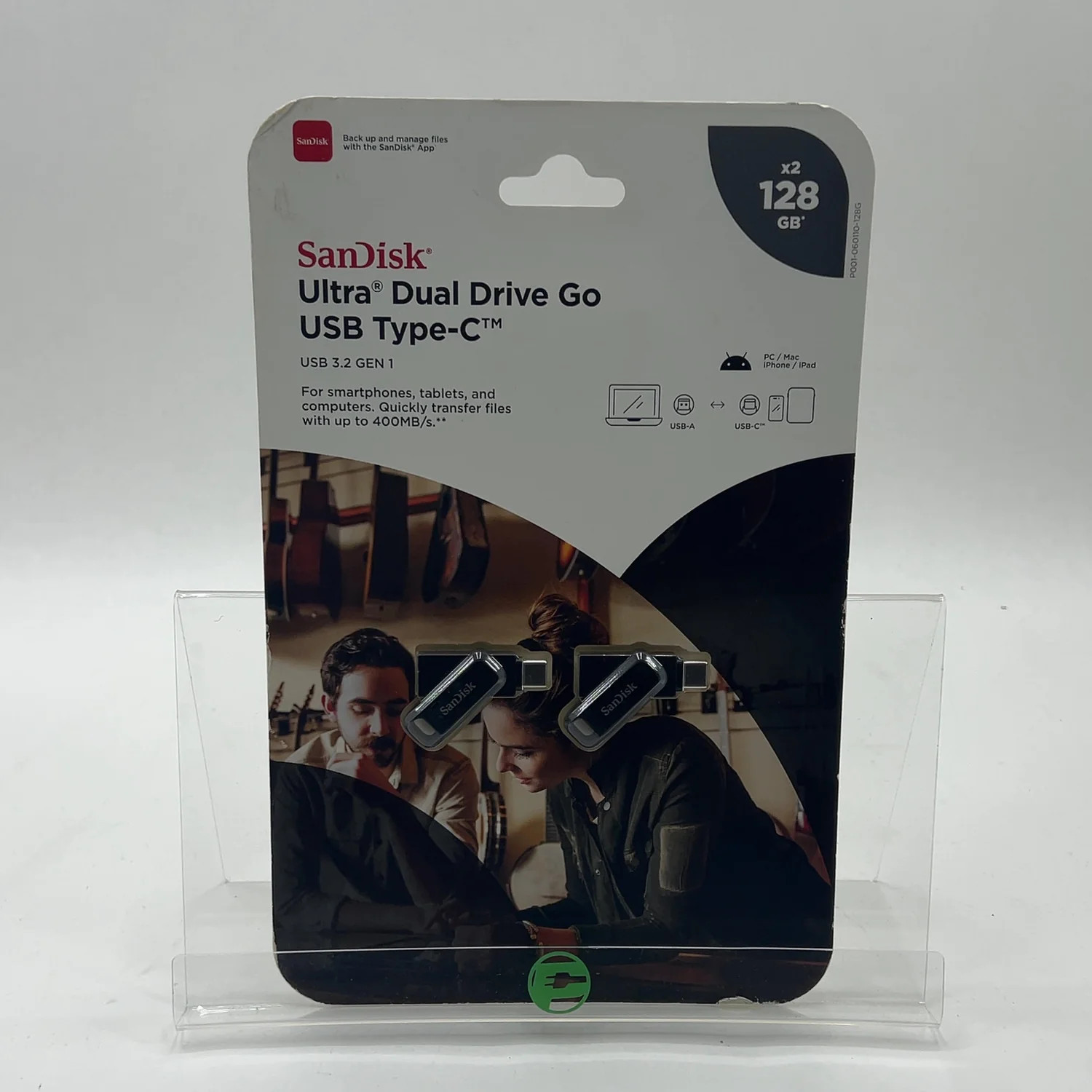 New SanDisk Ultra Dual Drive Go 128GB USB-C Flash Drive SDDDC3-128G-AS162