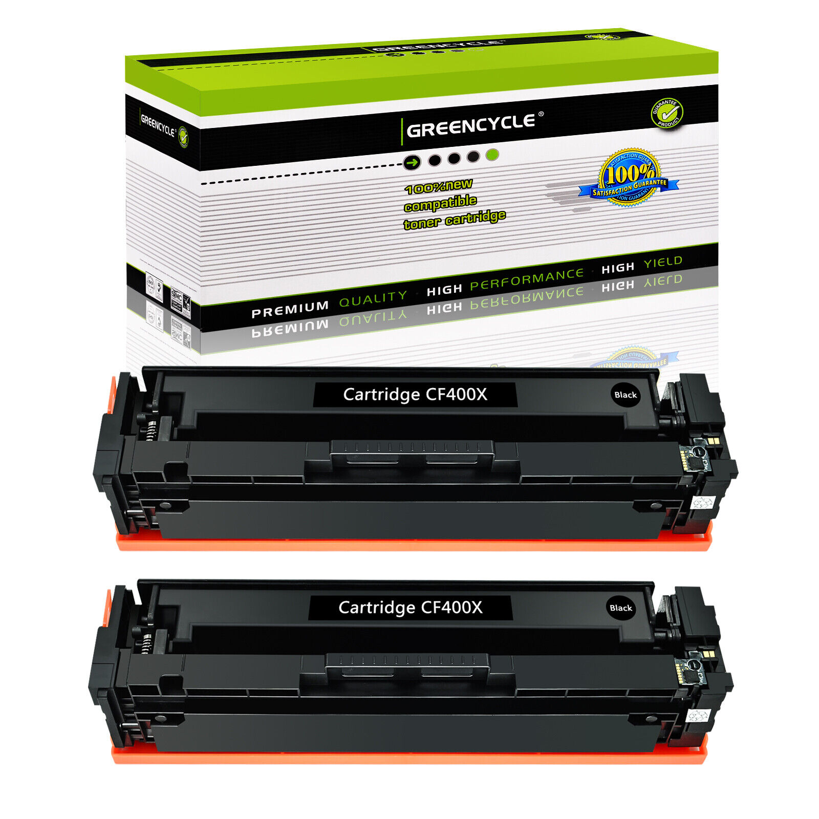 2PK CF400X 201X Black Toner Cartridge Fits For HP Color Laserjet M252dw M277dw