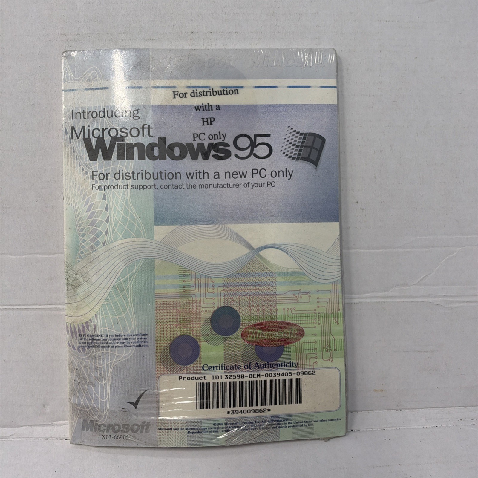 Microsoft Introducing Windows 95 (For Distribution With A New PC) CD-ROM Unused