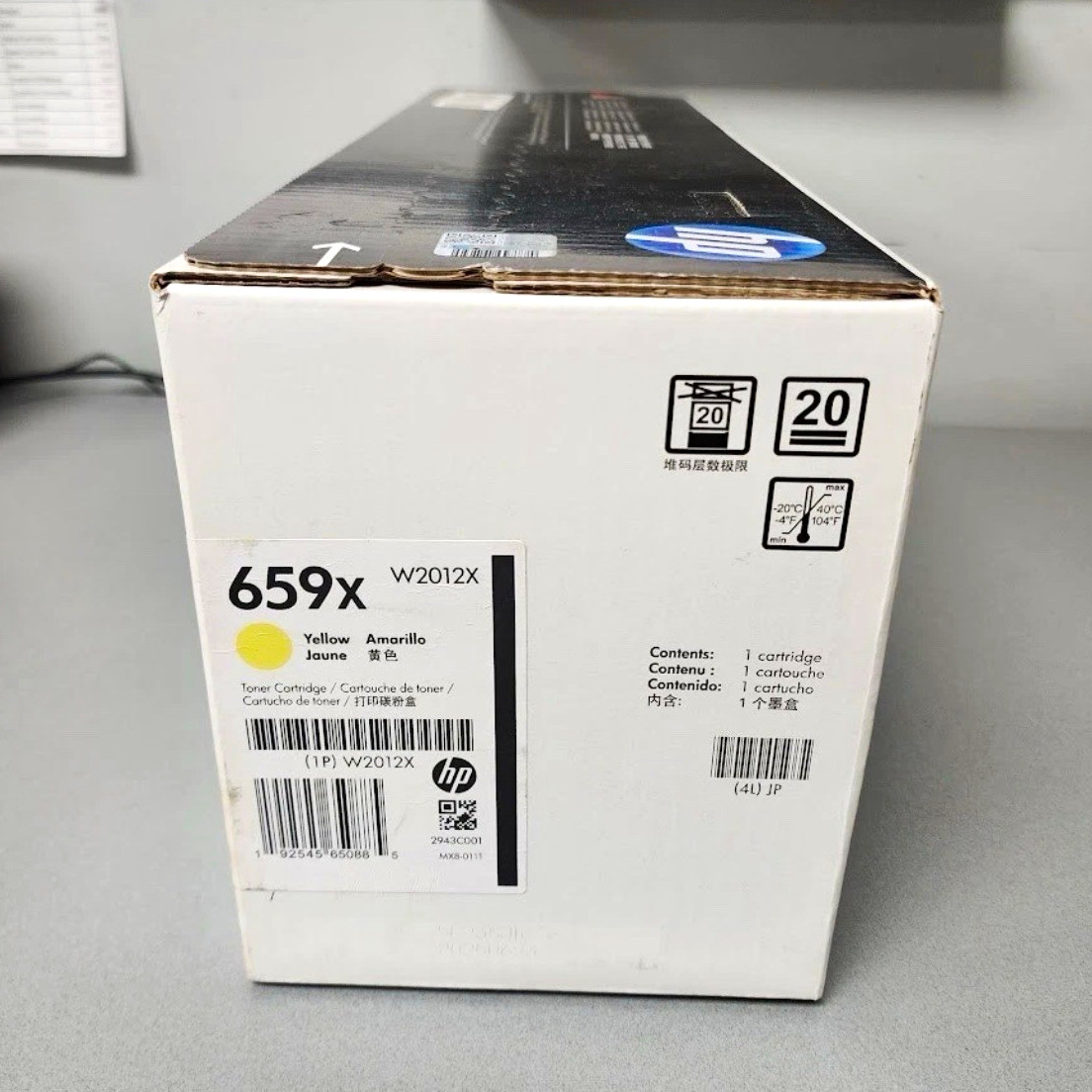 HP 659X Yellow Genuine/Original Laser Toner Cartridge W2012X M856/MFP M776