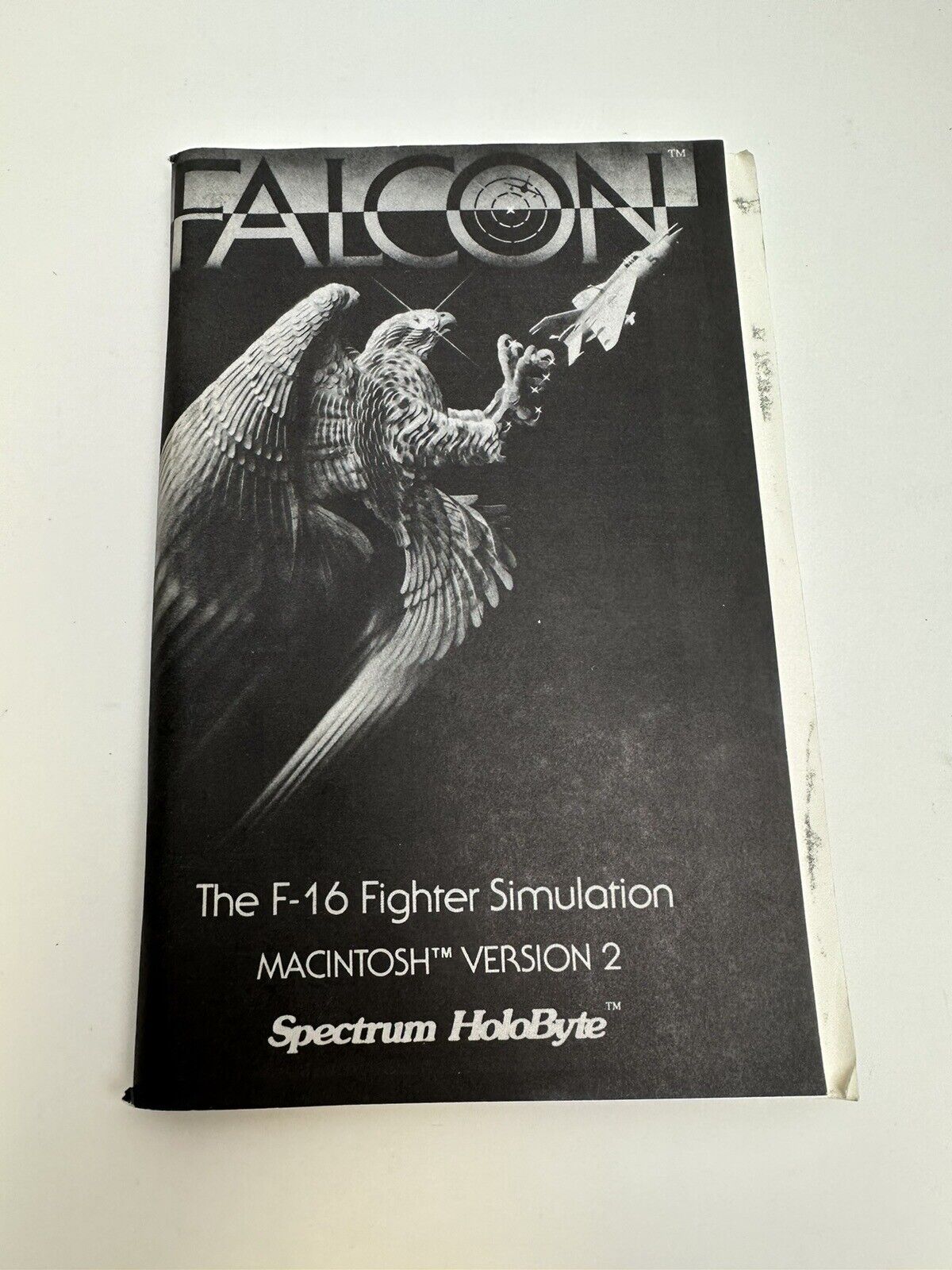 Falcon The F-16 Flight Simulation Macintosh V2 Manual Spectrum Holobyte 1987 VTG