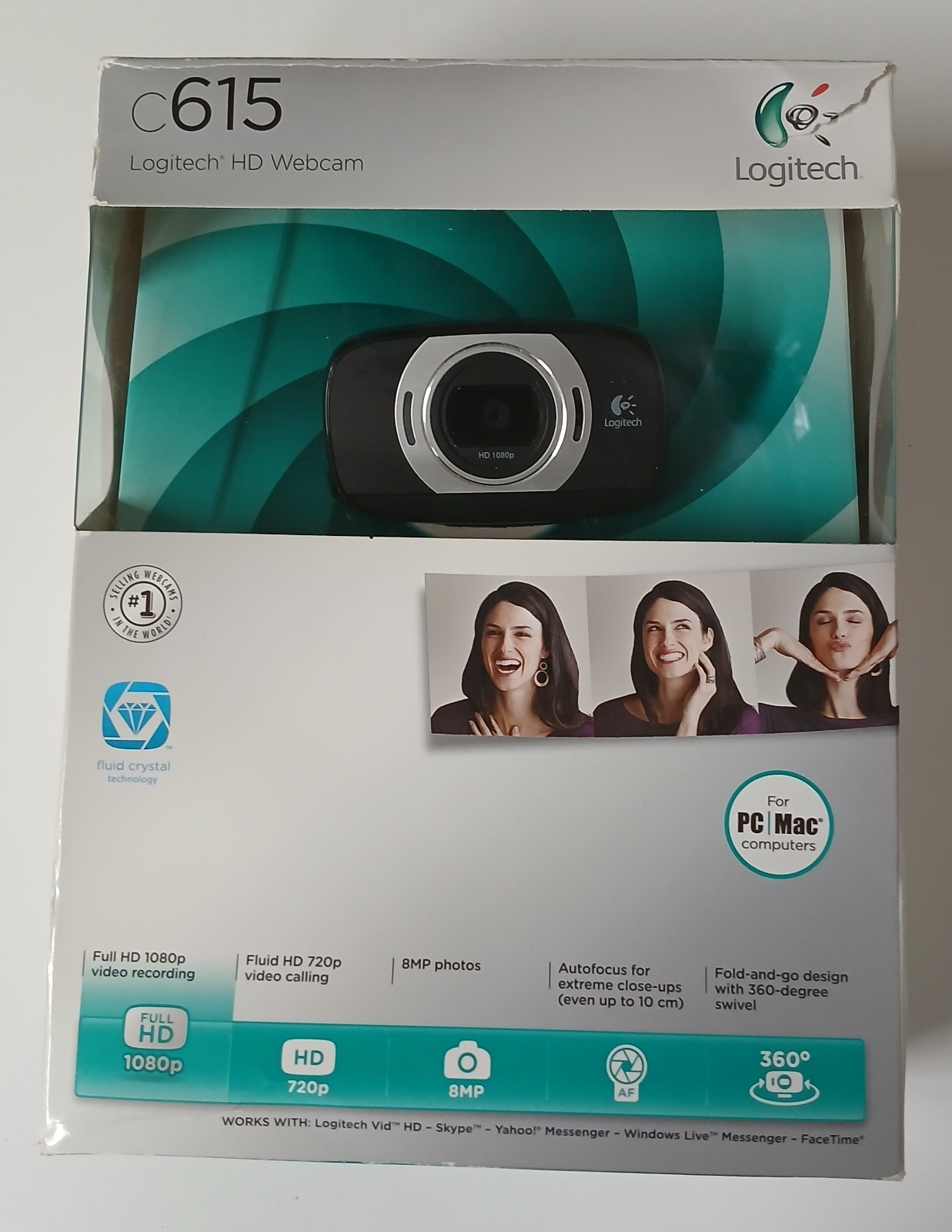 Logitech C615 Portable HD Webcam 1080p Full HD For Video Recording&720 Calling