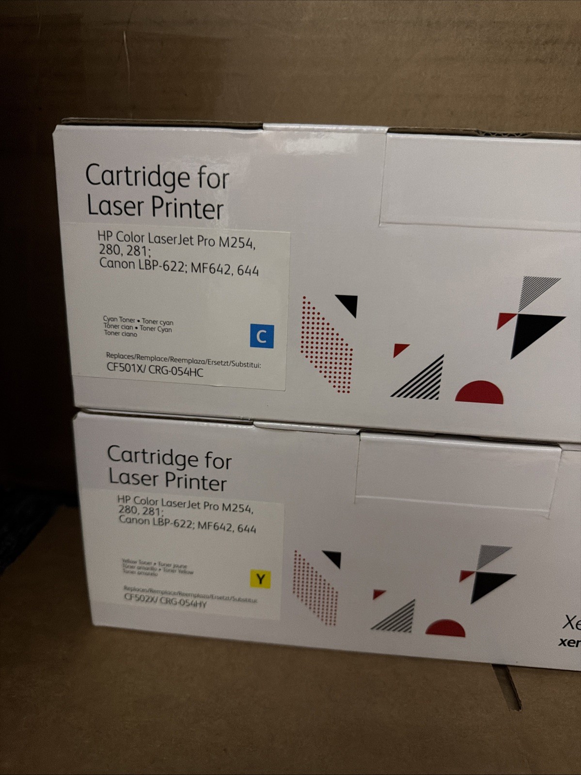 Xerox Everyday HP 202X Compatible Toner Set CF501X CF502X Cyan Yellow New Sealed