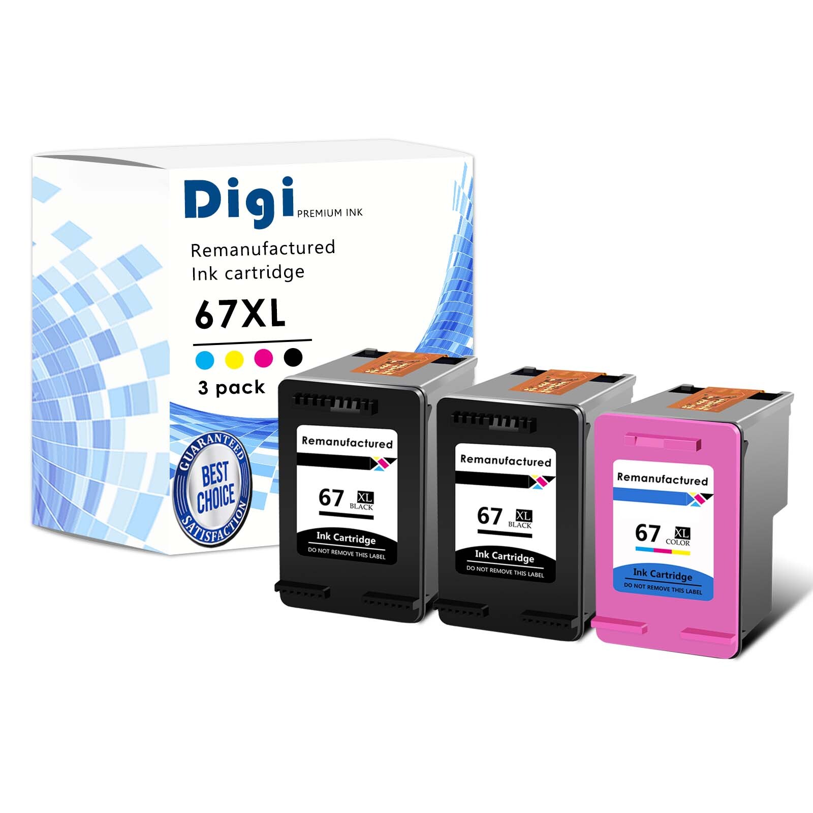 3PK Generic Ink Cartridge 67XL SET FOR HP DeskJet 1255 2722 2732 2752 2755 4155