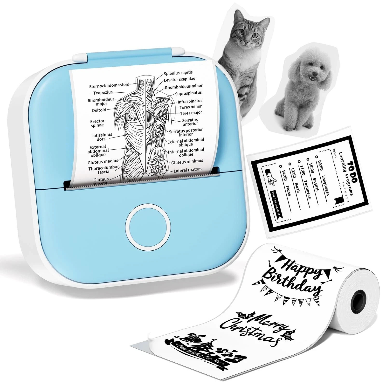 Mini Sticker Printer - T02 Mini Printer Sticker Maker, Print Pod Pocket Machi...
