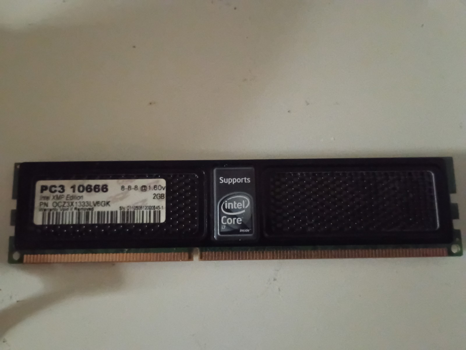 OCZ Memory 2GB  PC3-10666 DDR3-1333 Intel XMP OCZ3X1600LV6GK TESTED 1.6V