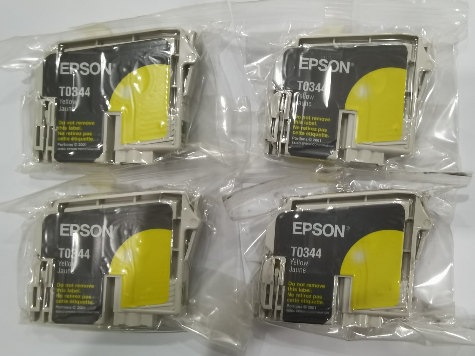 (4pcs)Genuine Epson T0344  Print  Ink Cartridges for Stylus Photo 2200