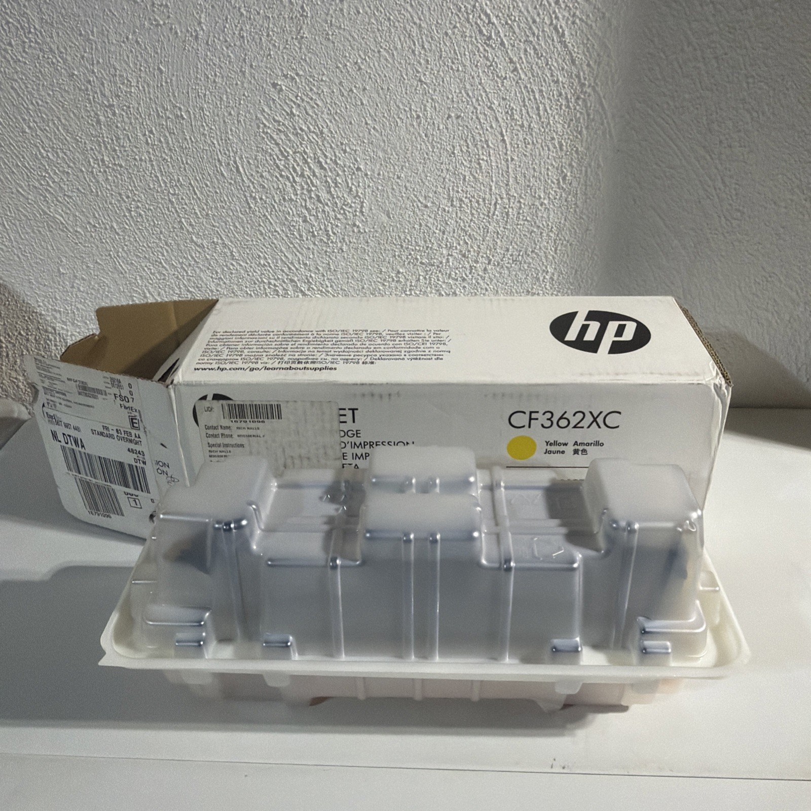 HP 508X CF362XC High Yield Toner Ink Cartridge Yellow Brand New Open Box