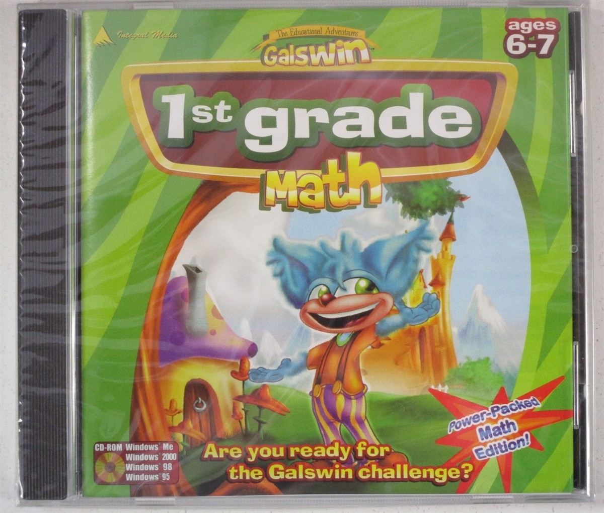 Software PC Galswin 1st Grade Math Ages 6-7 NEW SEALED Jewel