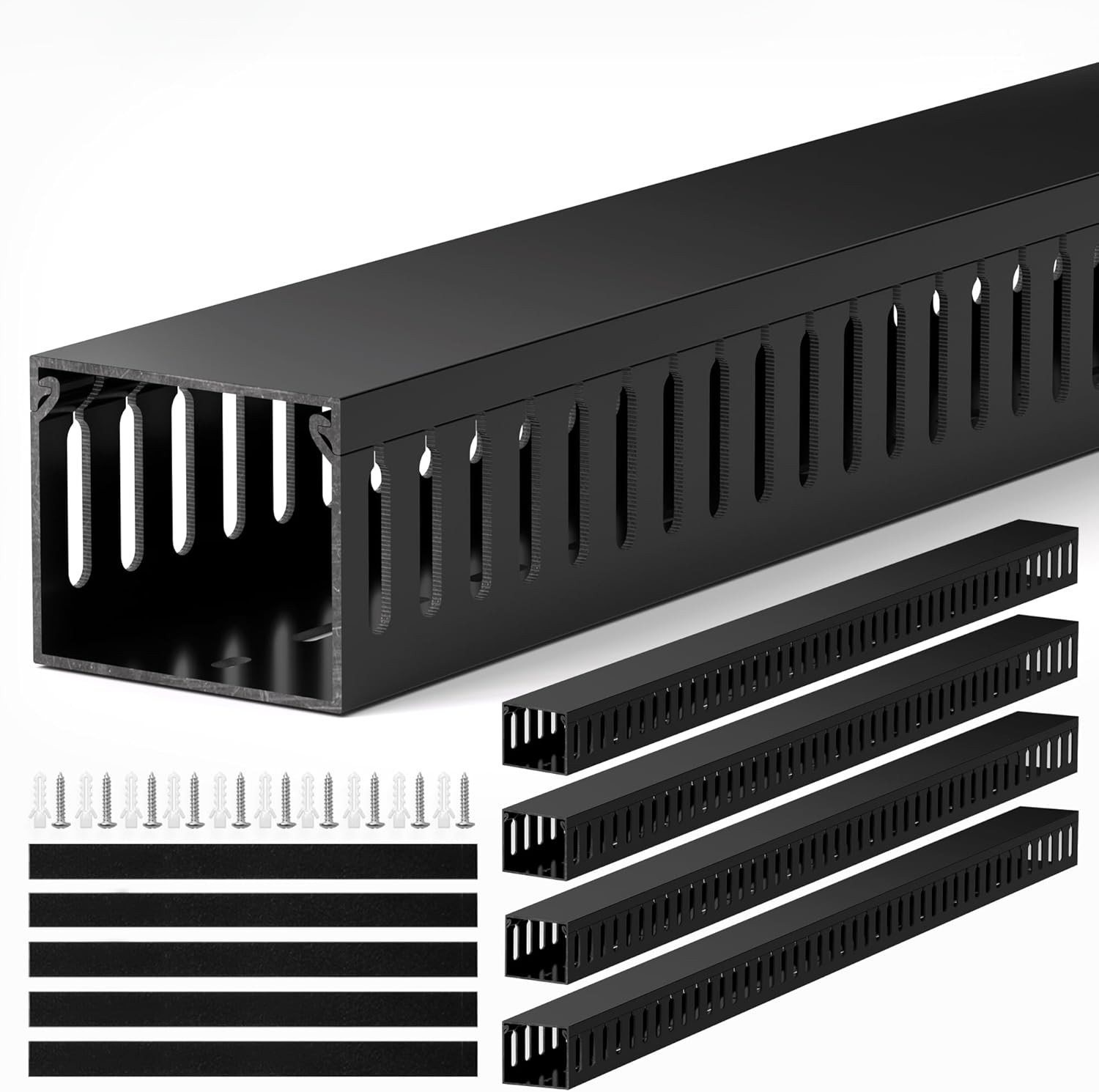 H2In X W2.4In Professional Server Rack Cable Management Raceway, 95In (4X L23.6I